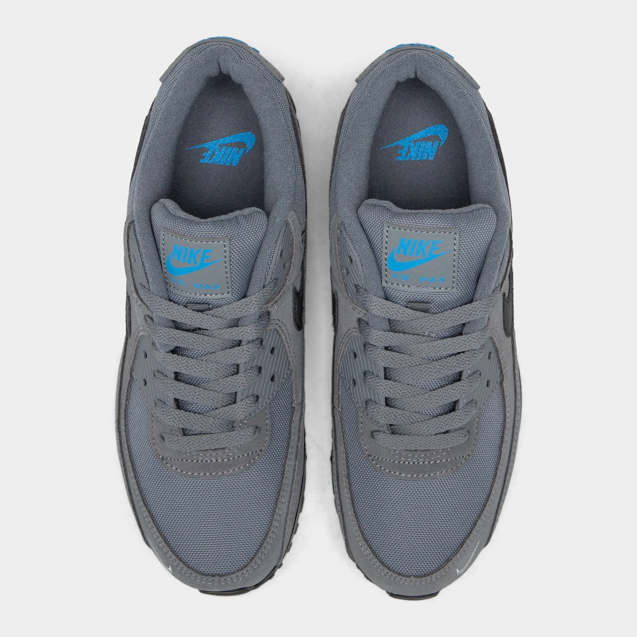 Nike Air Max 90 Smoke Grey / Light Photo Blue - Metallic Silver Anti Sweat