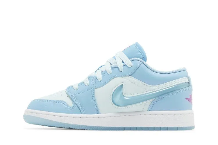 Bold Neon Match All Air Jordan 1 Low SE GS 'Aquarius Blue'