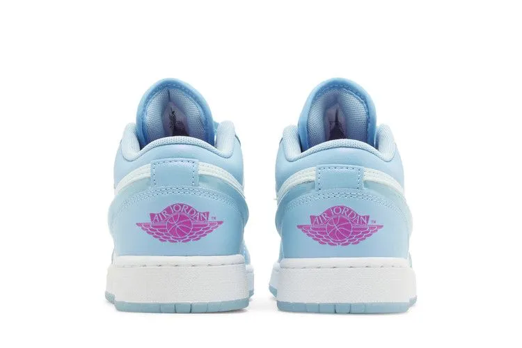 Air Jordan 1 Low SE GS 'Aquarius Blue' Stable base waterproof