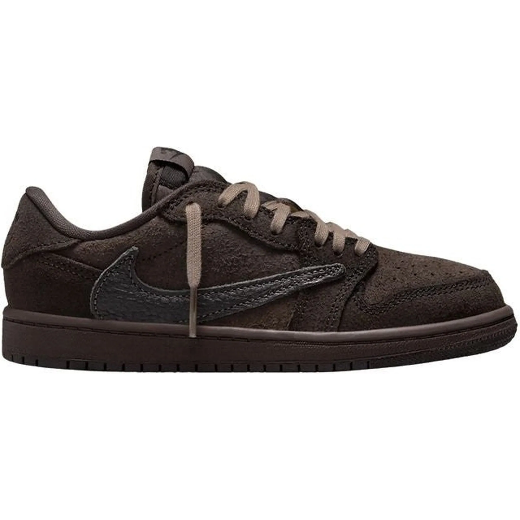 Jordan 1 Retro Low OG SP Travis Scott Velvet Brown (PS) Rubber Outsole Snow Step