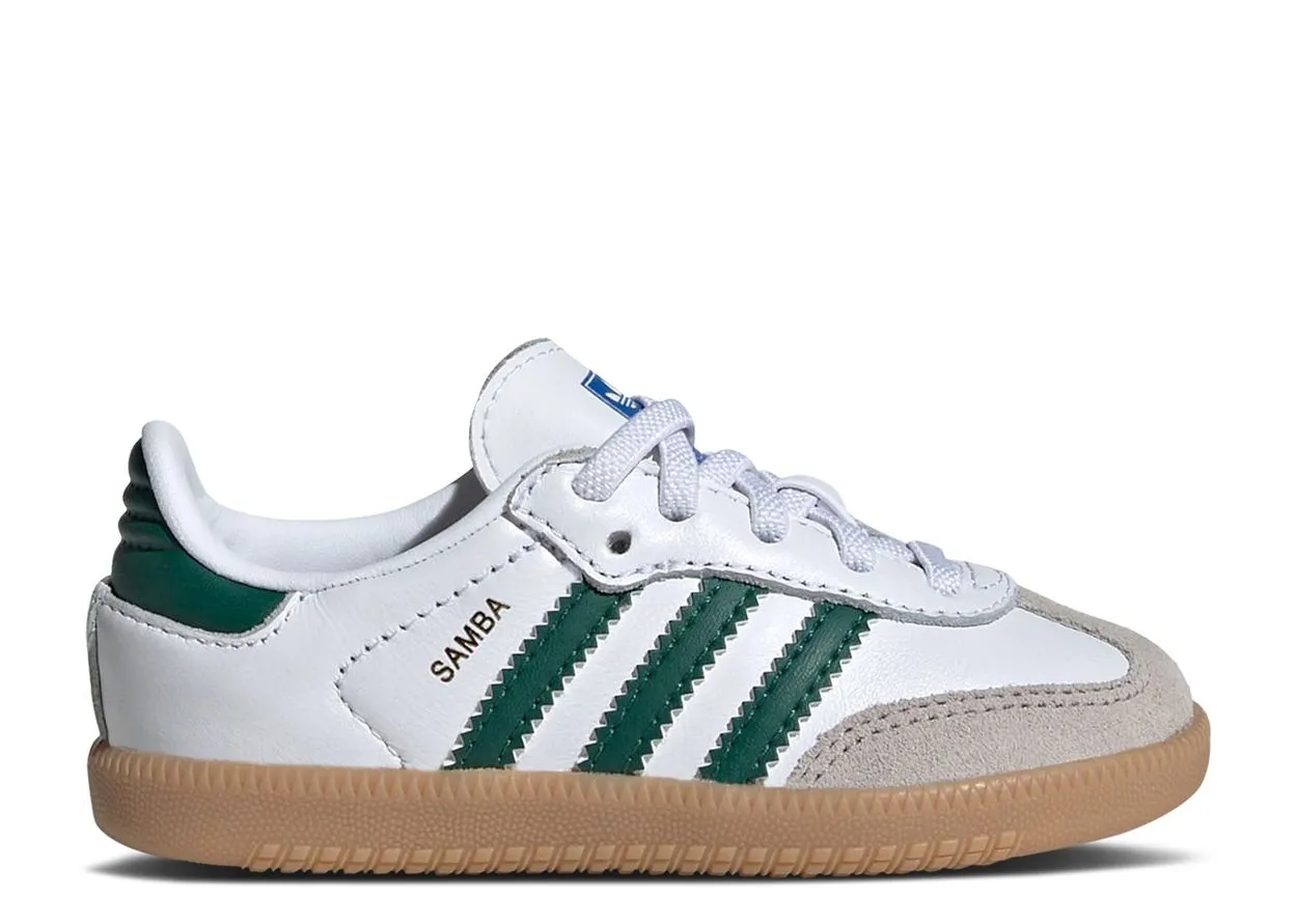 Adidas Samba OG Cloud White Collegiate Green Gum (TD) Home Wear Dynamic Fit