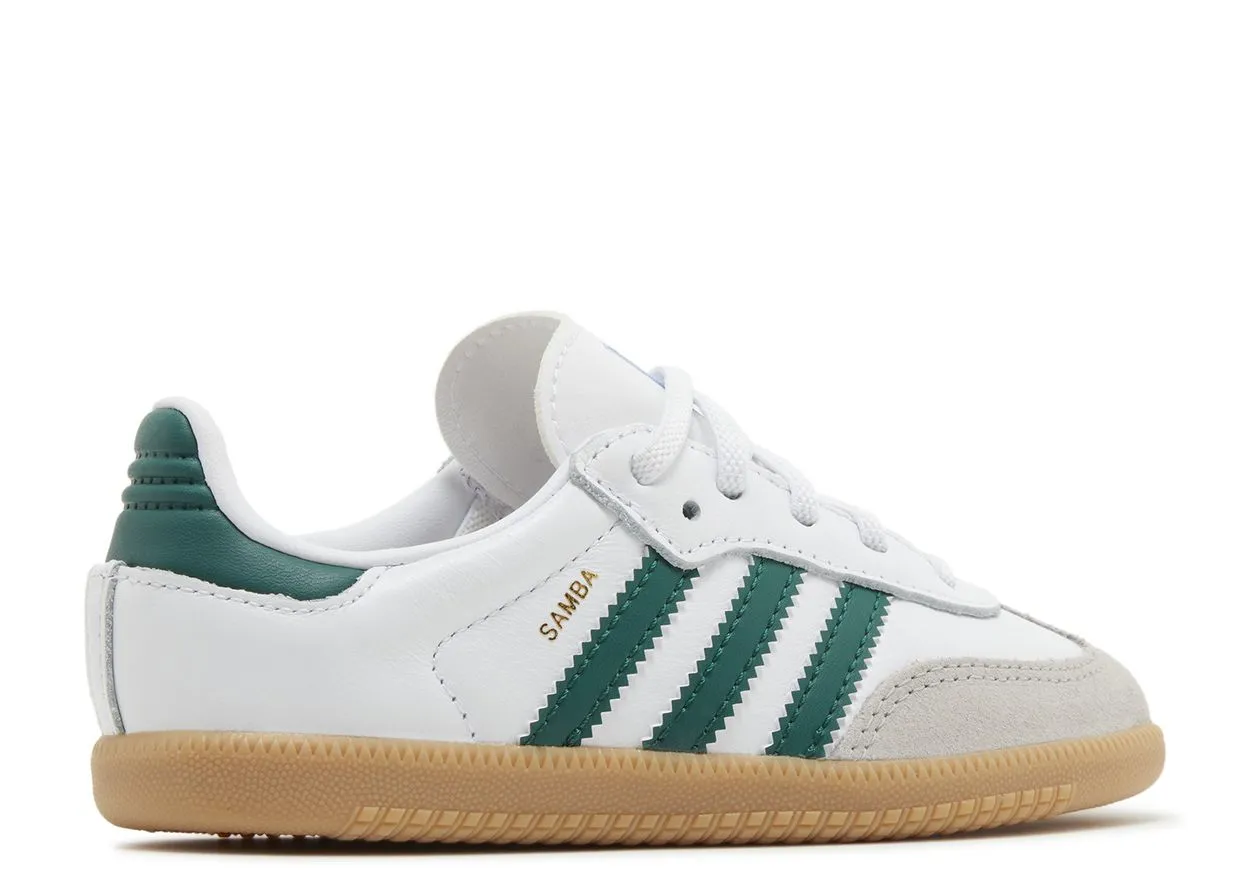 Adidas Samba OG Cloud White Collegiate Green Gum (TD) Premium Walk