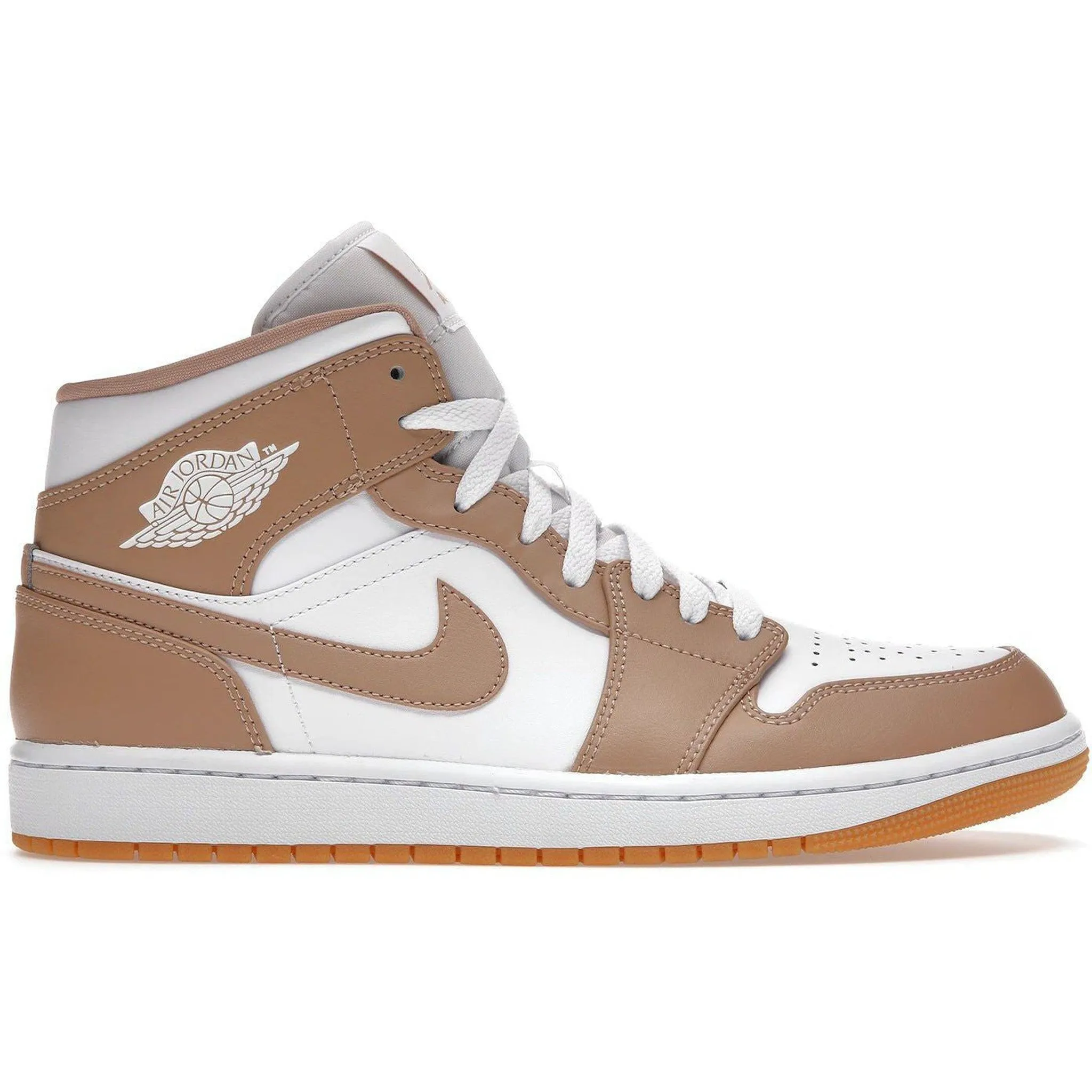Jordan 1 Mid Tan Gum Sea Breeze Block Step