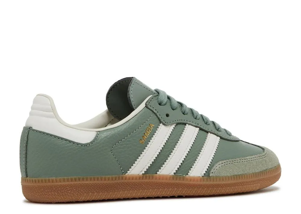 Adidas Samba OG Silver Green Gum Clean Shape Wedge Sole