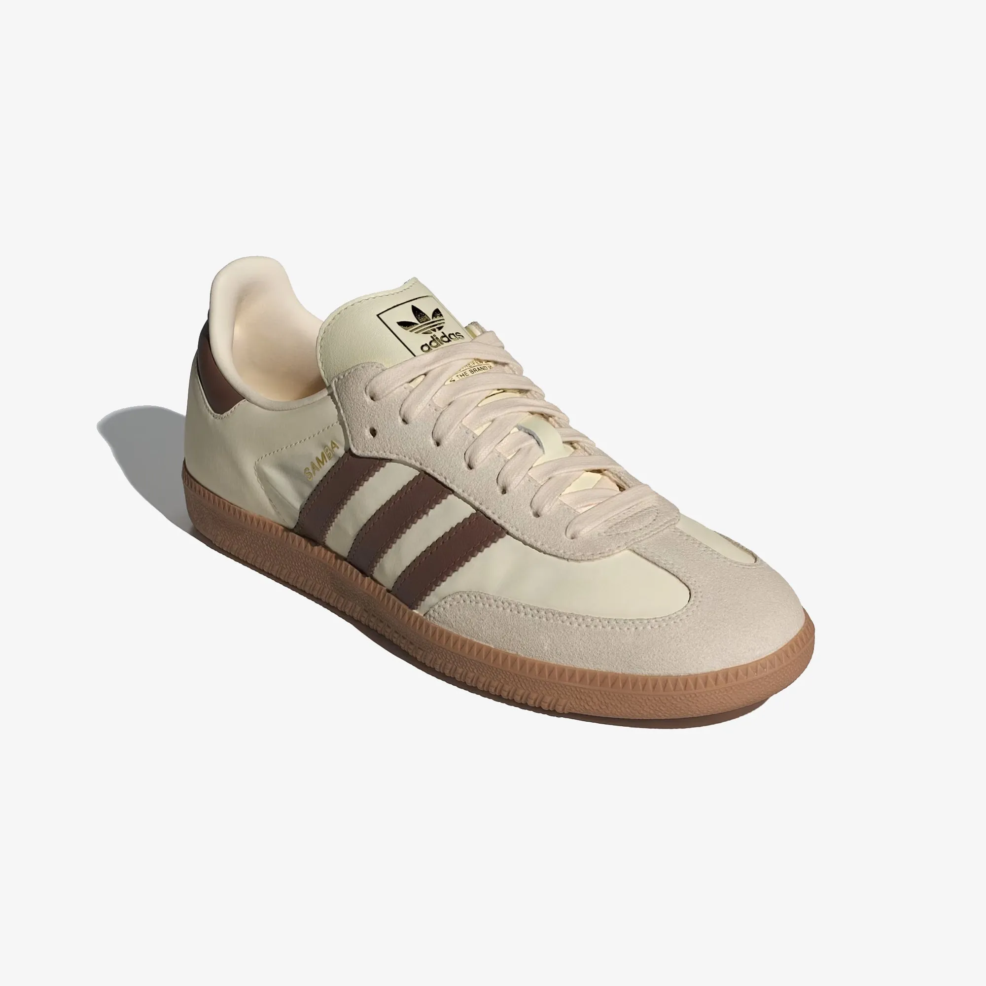 Flat Finish Compression Fit ADIDAS ORIGINALS | SAMBA OG SHOES { CREAM WHITE / PRELOVED BROWN / WONDER WHITE