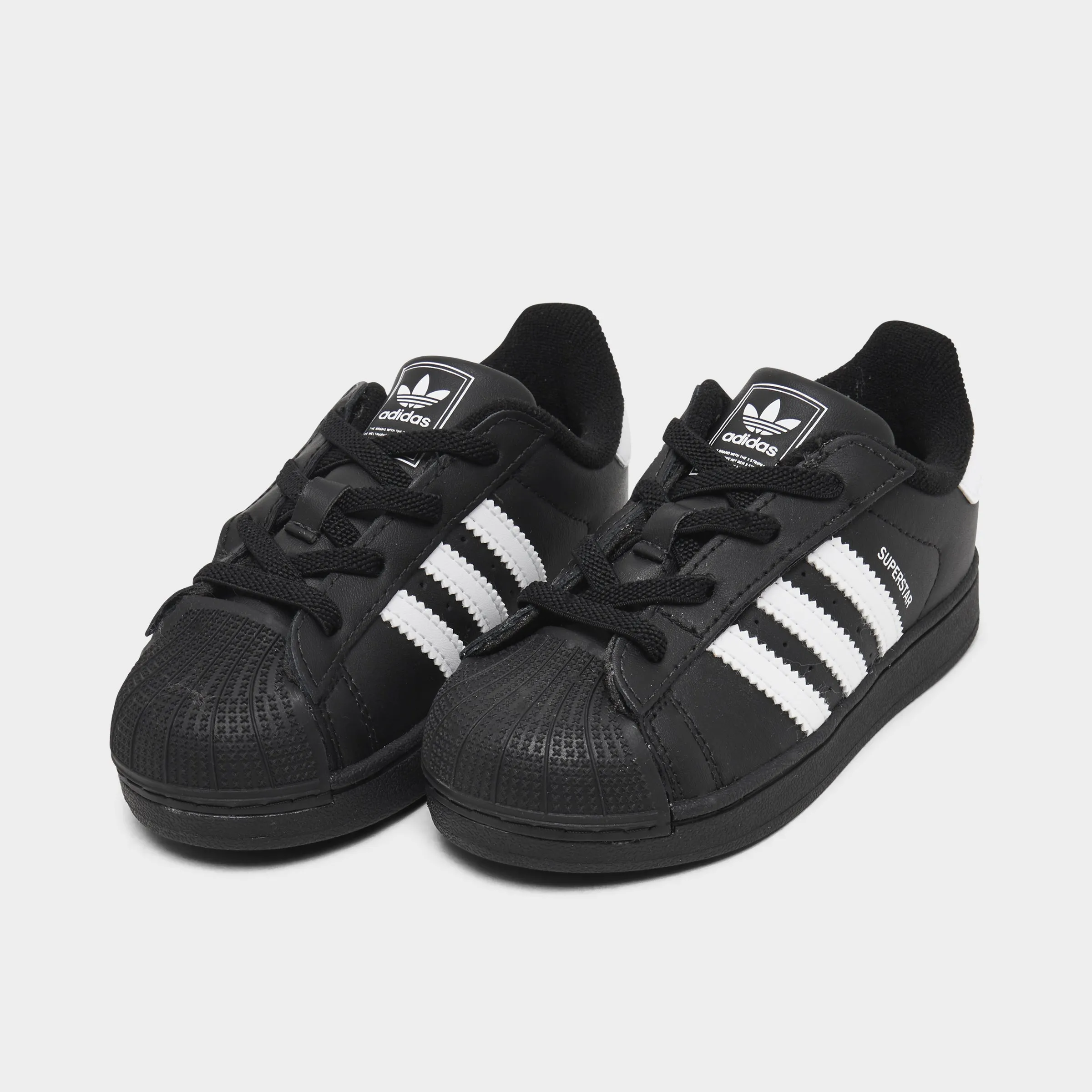 adidas Infants' Superstar II Black / White Leather Upper