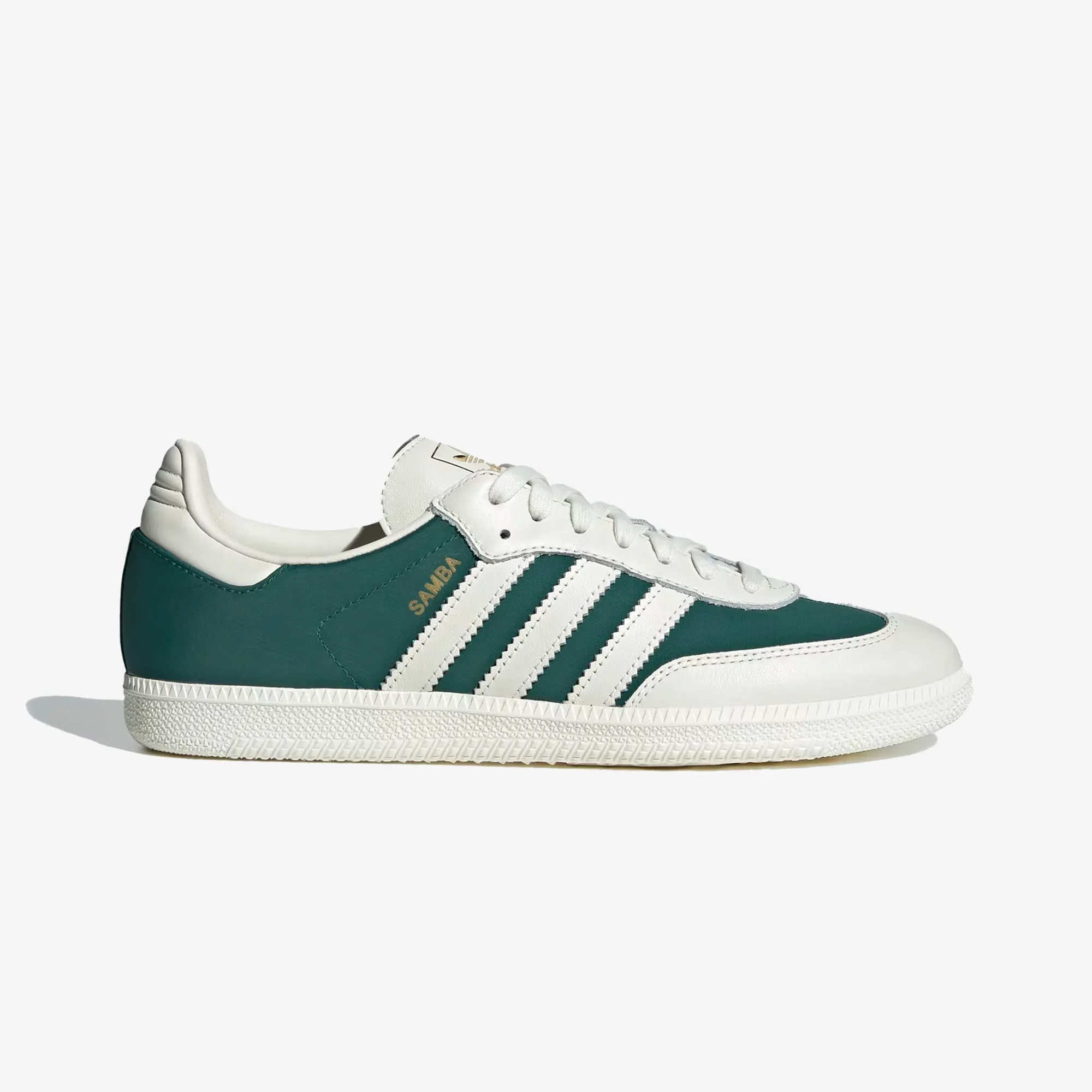 Foot Support ADIDAS ORIGINALS | SAMBA OG { OFF WHITE/COLLEGIATE GREEN