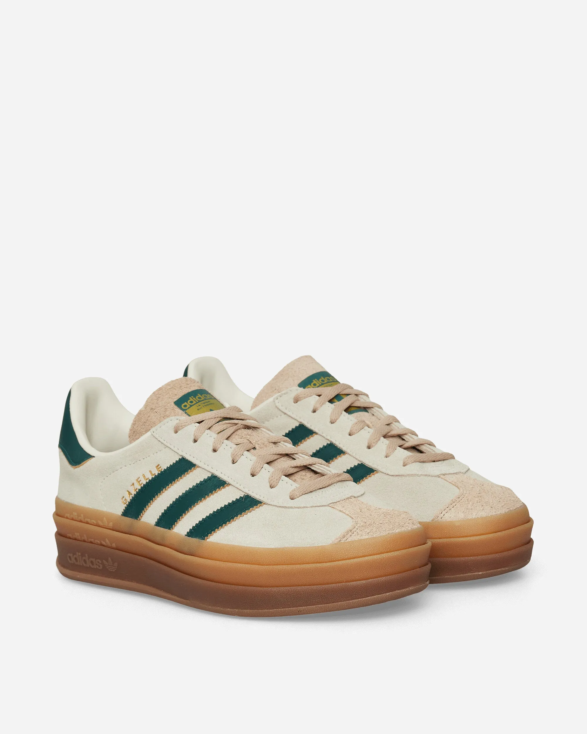 Women's Gazelle Bold Sneakers Cream White / Collegiate Green Secure fit