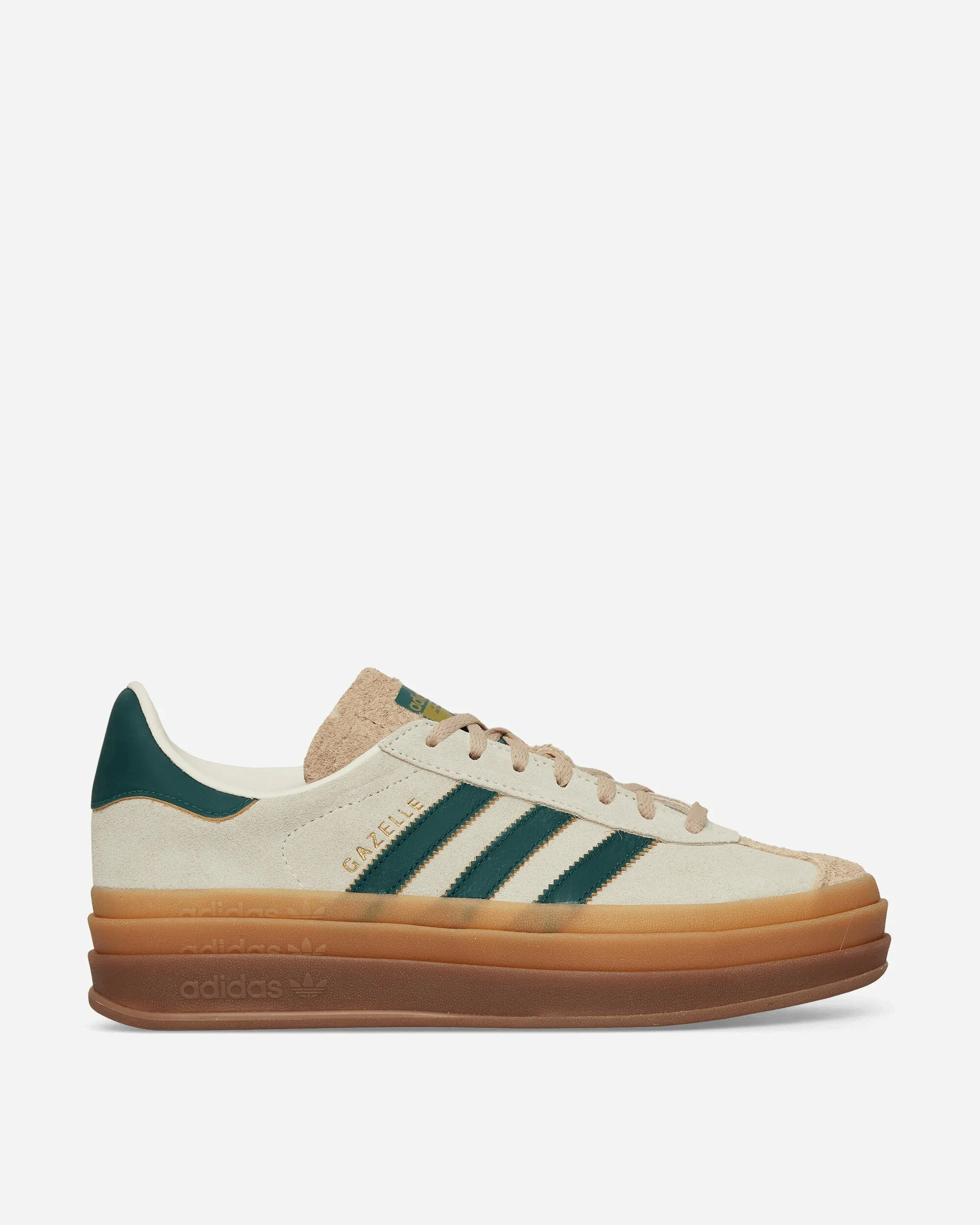 Lightweight Design Women's Gazelle Bold Sneakers Cream White / Collegiate Green