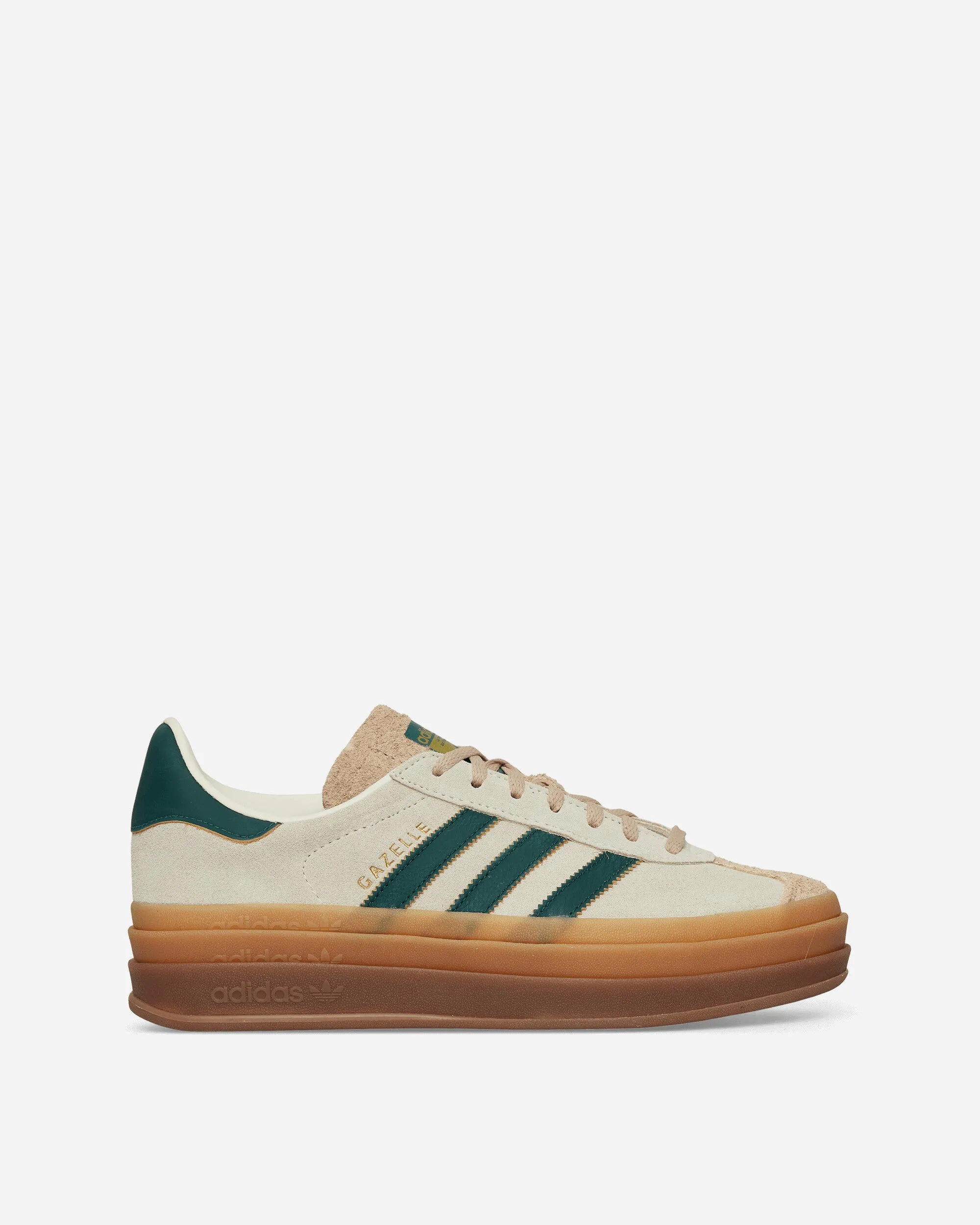 Women's Gazelle Bold Sneakers Cream White / Collegiate Green Supportive Padded collar