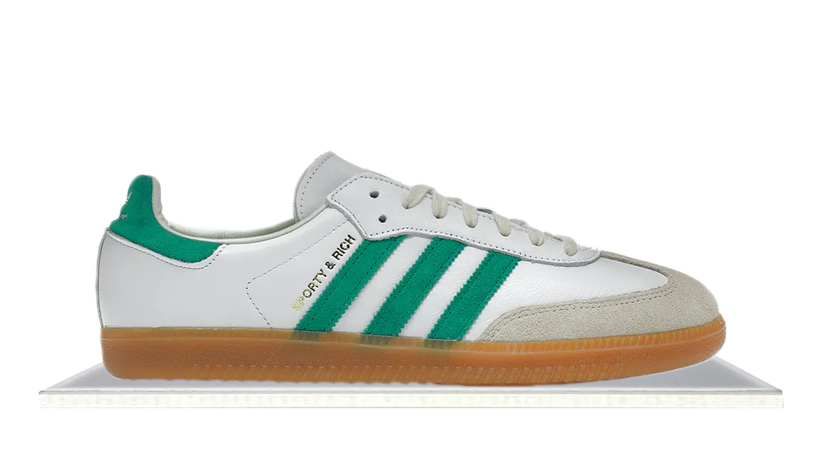 Adidas Samba x Sporty & Rich White Green Grip Step