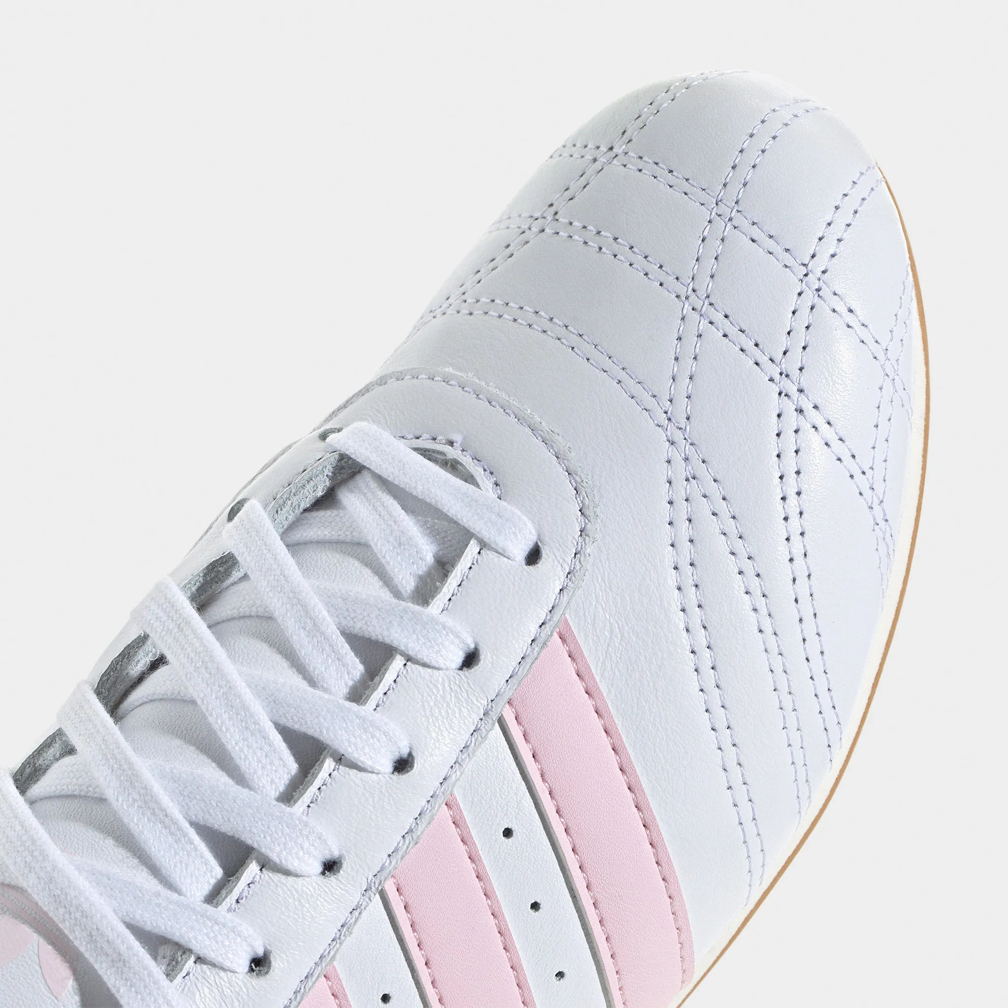 adidas Women's Taekwondo Lace White / Cloud Pink - Gum Lace Up Style Leather Upper