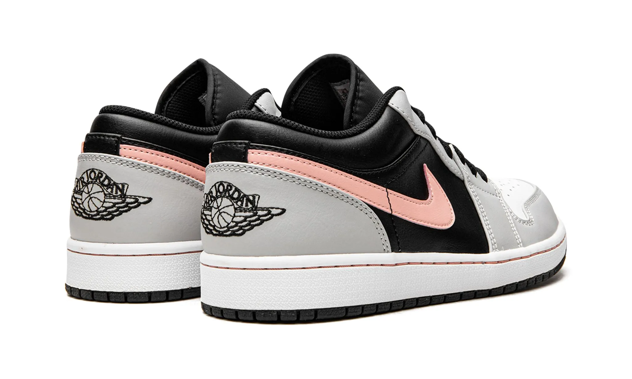 Air Jordan 1 Low Black Grey Fog Bleached Coral Casual
