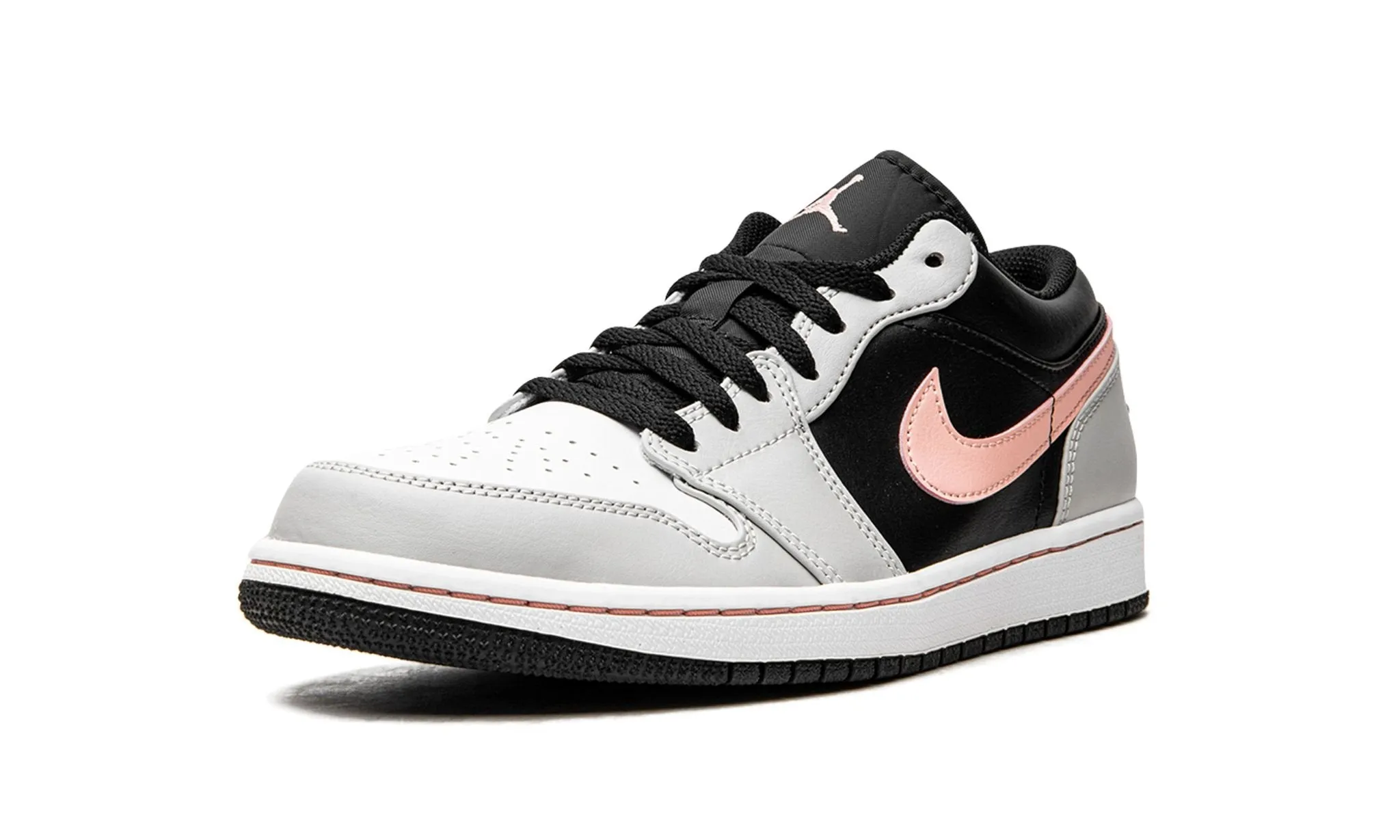 Air Jordan 1 Low Black Grey Fog Bleached Coral Velvet Rich