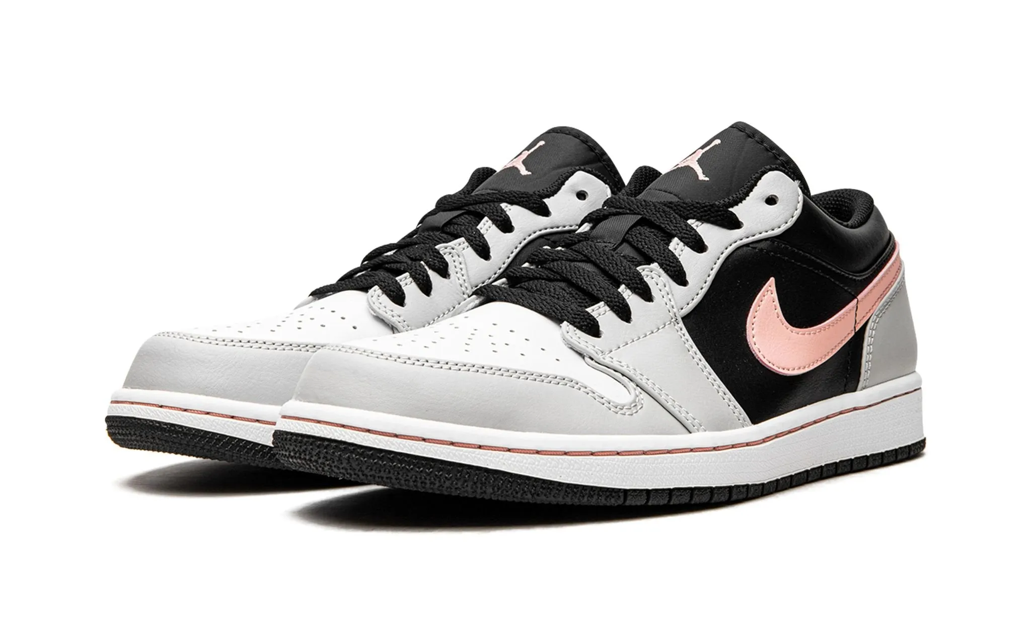 Court Fast Air Jordan 1 Low Black Grey Fog Bleached Coral