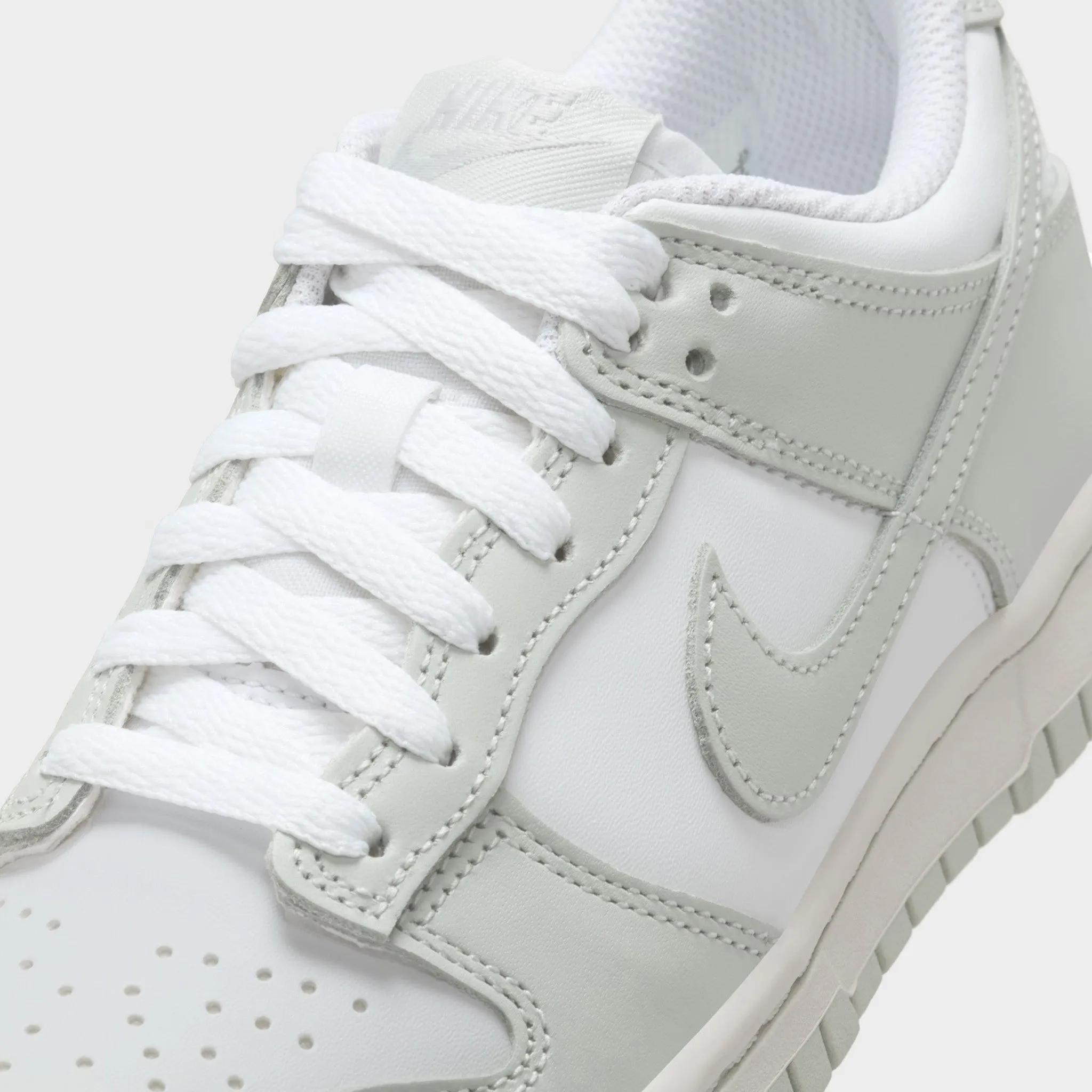 Nike Dunk Low GS White / Light Silver - Photon Dust Flat Bottom