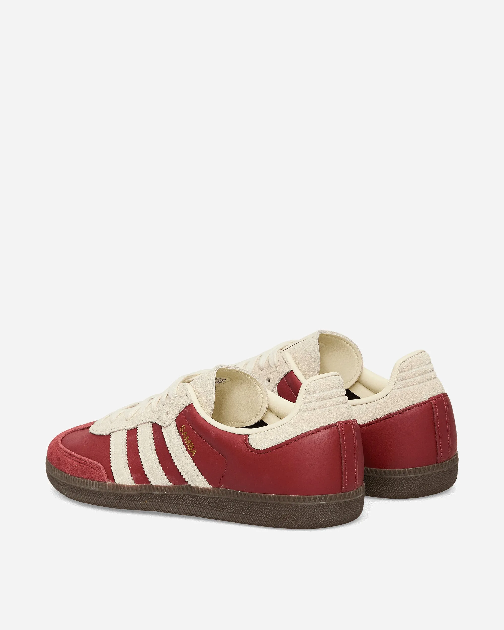 Rubber Sole Black Edge Samba OG Sneakers Preloved Ruby / Cream White