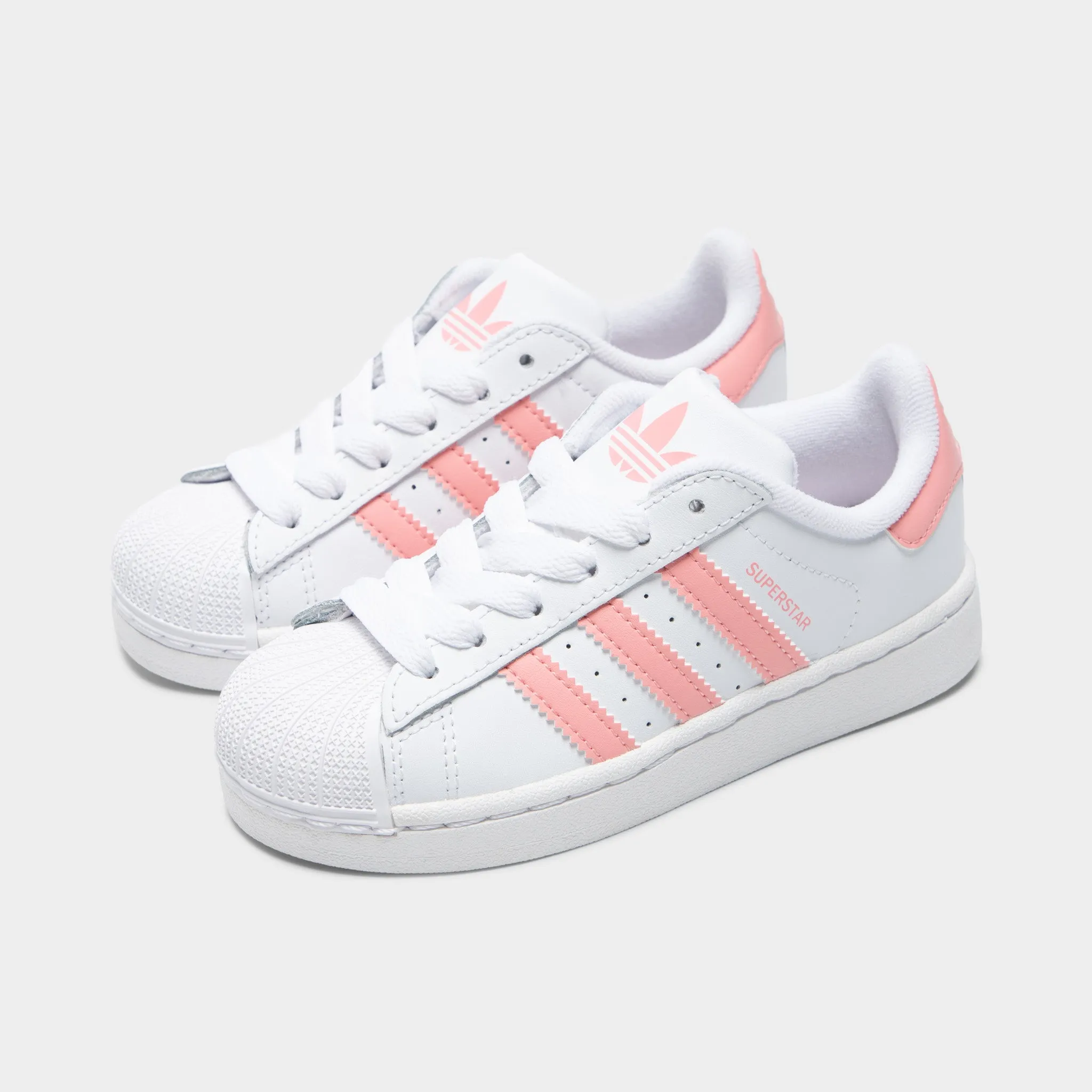 adidas Children's Superstar II White / Semi Pink Spark Fast Track