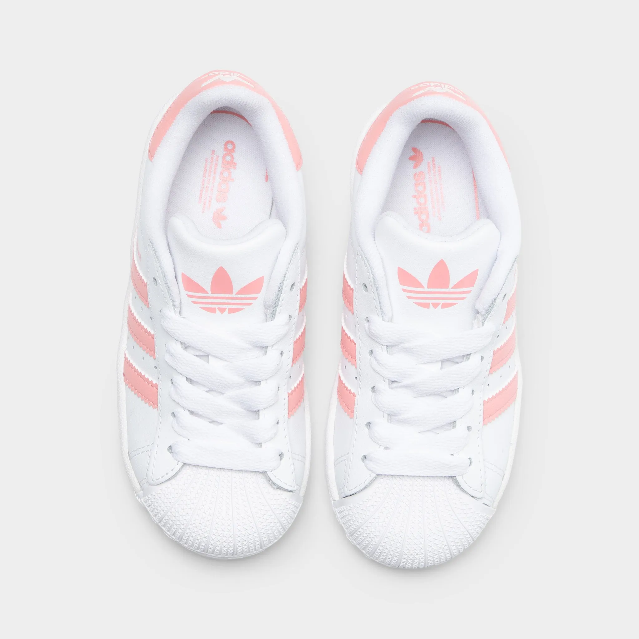 adidas Children's Superstar II White / Semi Pink Spark Dream Walk Foot Glow