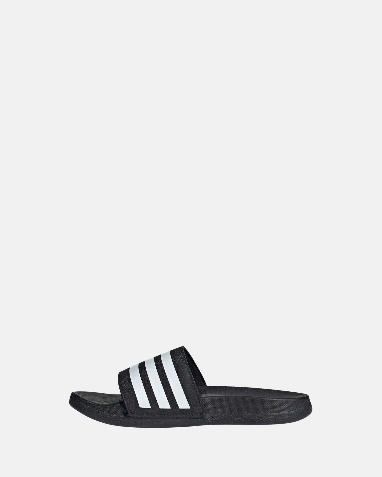 Stylish Look Thin Sole Adilette Comfort Strip K B Black/White