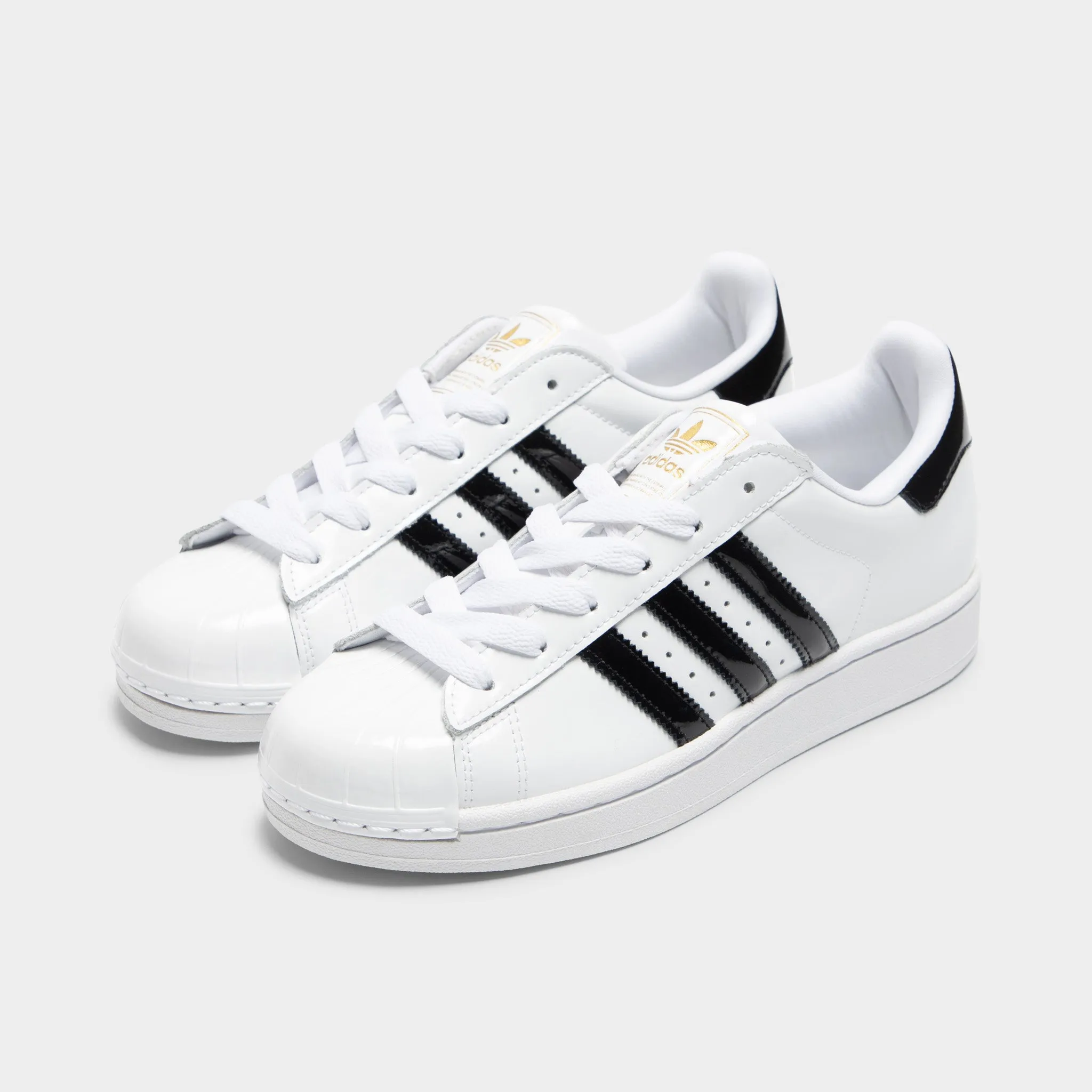 adidas Women's Superstar II White / Core Black - Gold Metallic Free Pace Casual Move