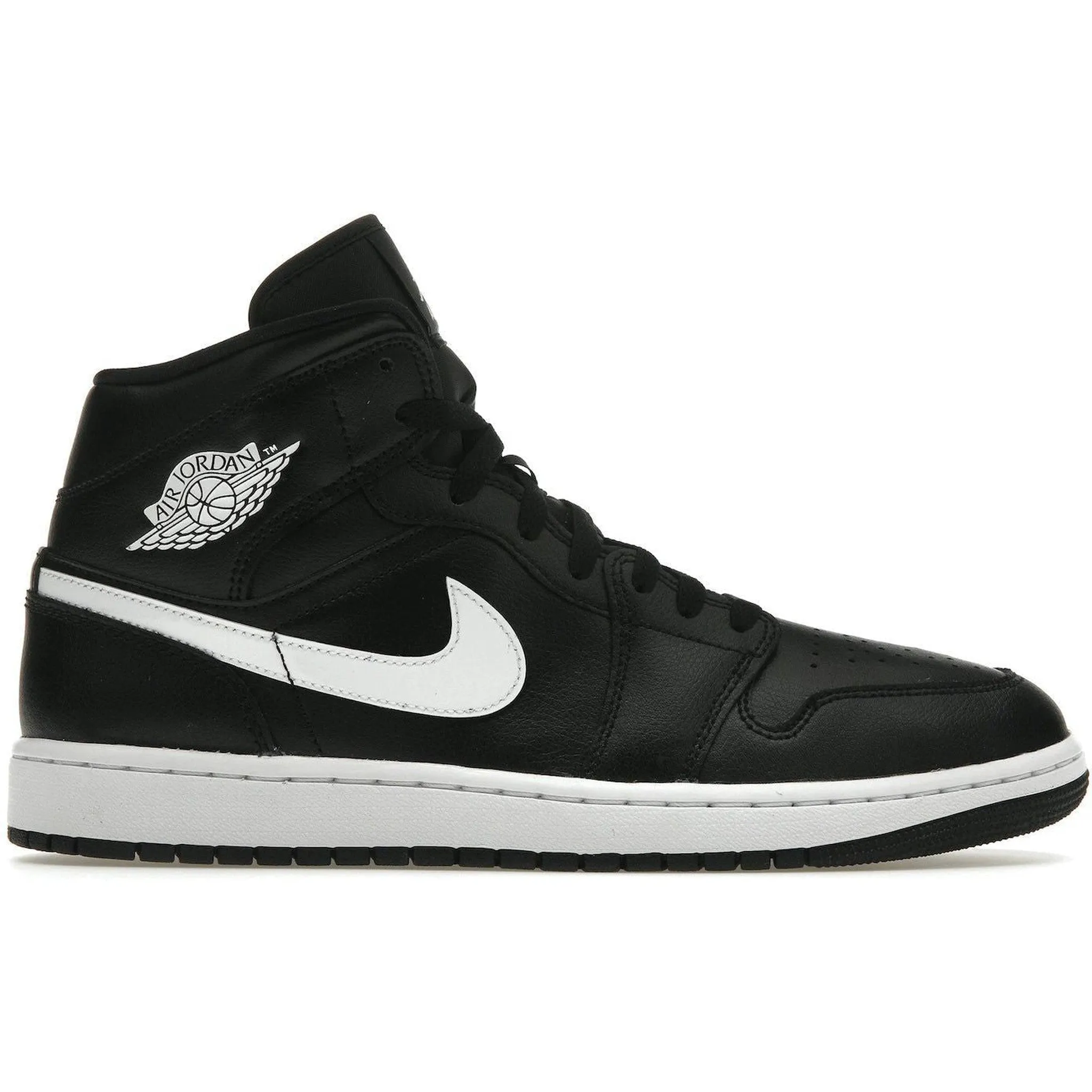 Fashionable Walk Jordan 1 Mid Black White (Women's)