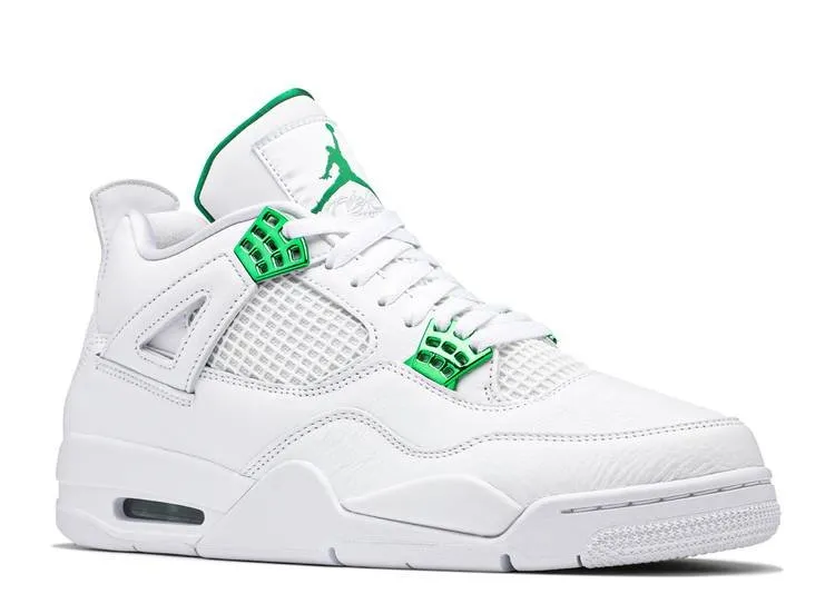 Air Jordan 4 Retro Metallic Green Stream Jog Low Impact
