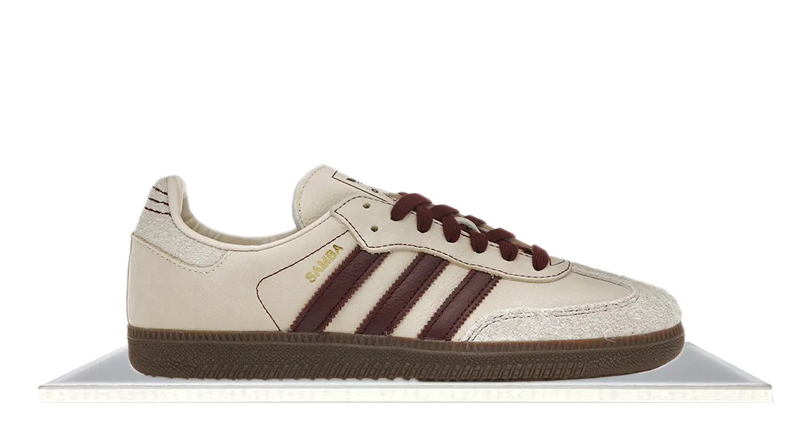MoistureWicking Adidas Samba Wonder White Maroon