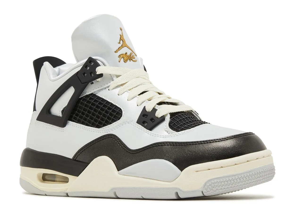 Air Jordan 4 Retro Platinum Gold Sleek Form