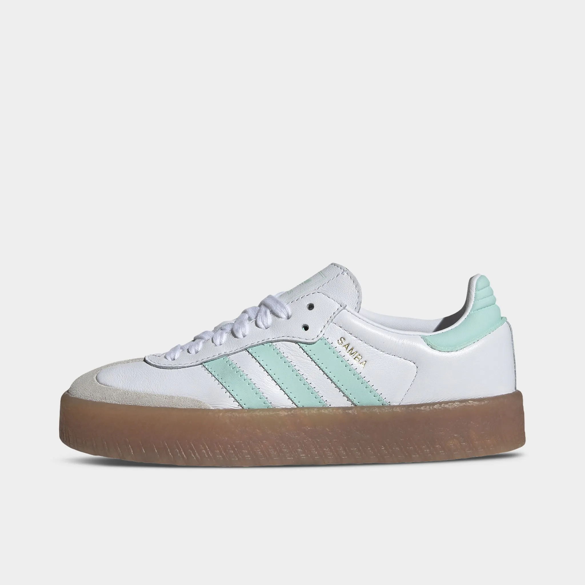adidas Juniors' Sambae White / Clear Mint - Gold Metallic Kick Power