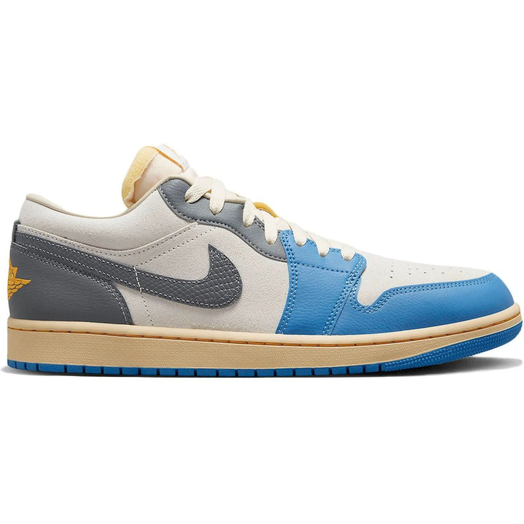 Jordan 1 Low Vintage UNC Grey Cloudy Step Practical Style