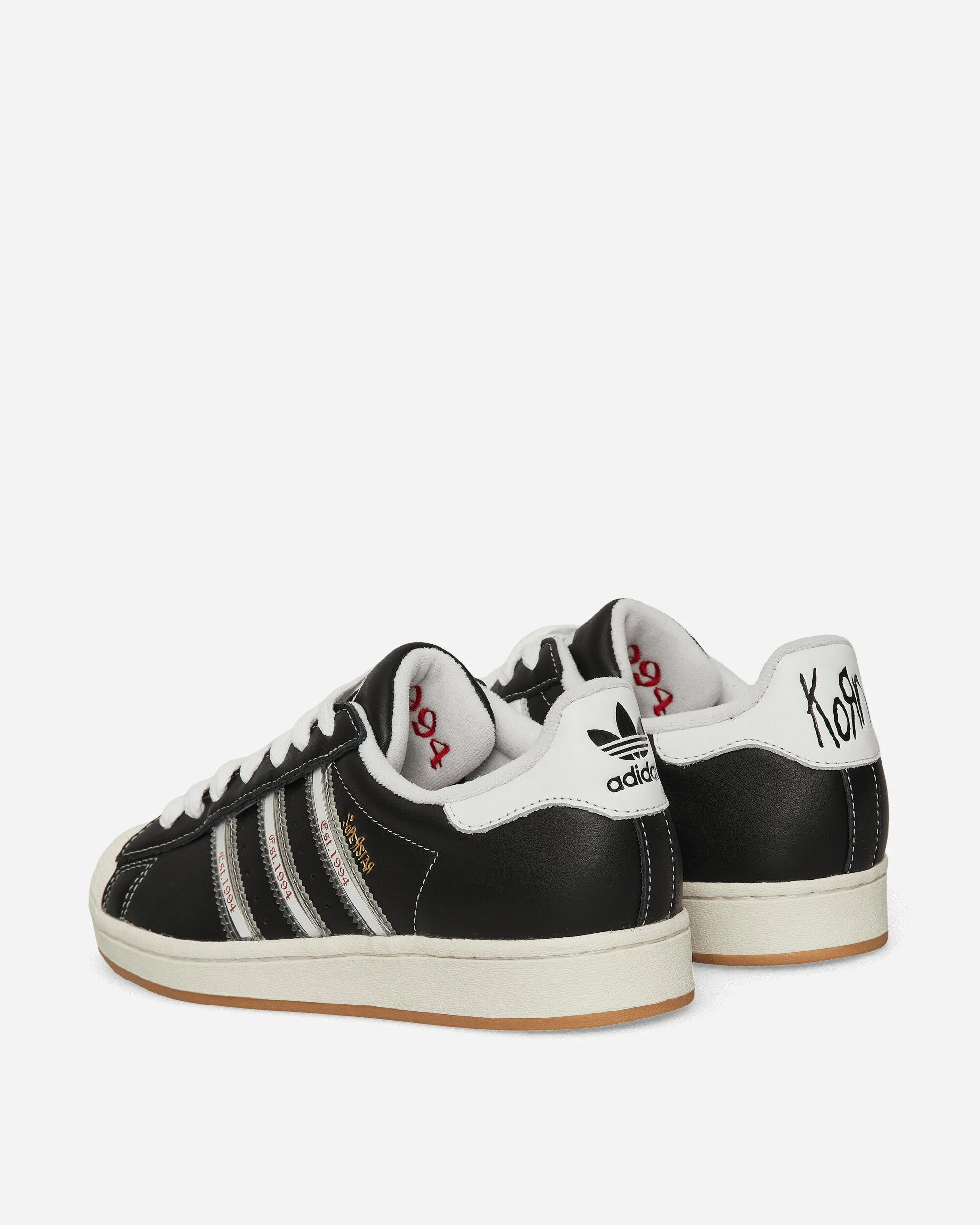 White Clean Color Pop KoRn Superstar Sneakers Core Black