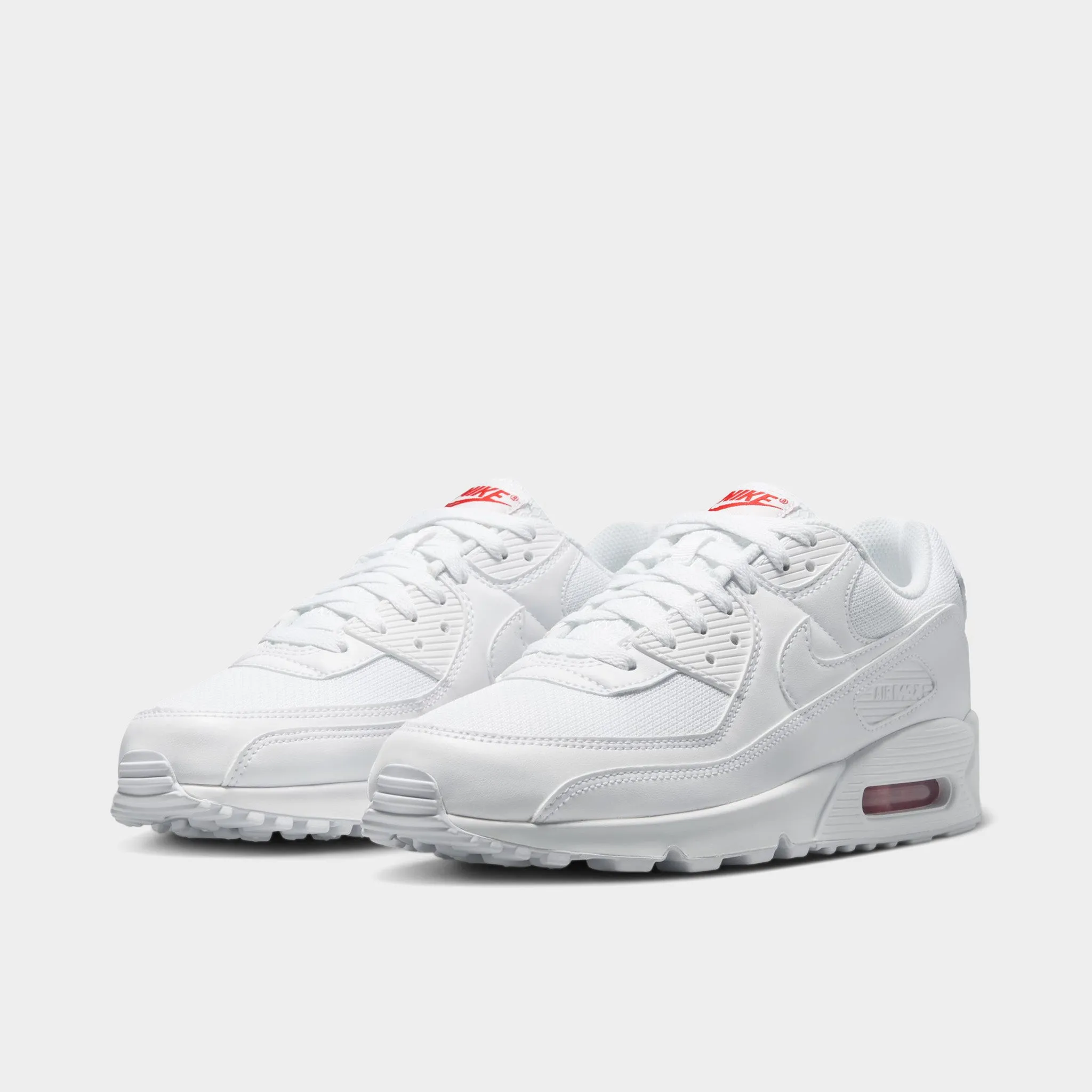 Nike Air Max 90 White / White Crimson Concert Fit Dynamic Feel