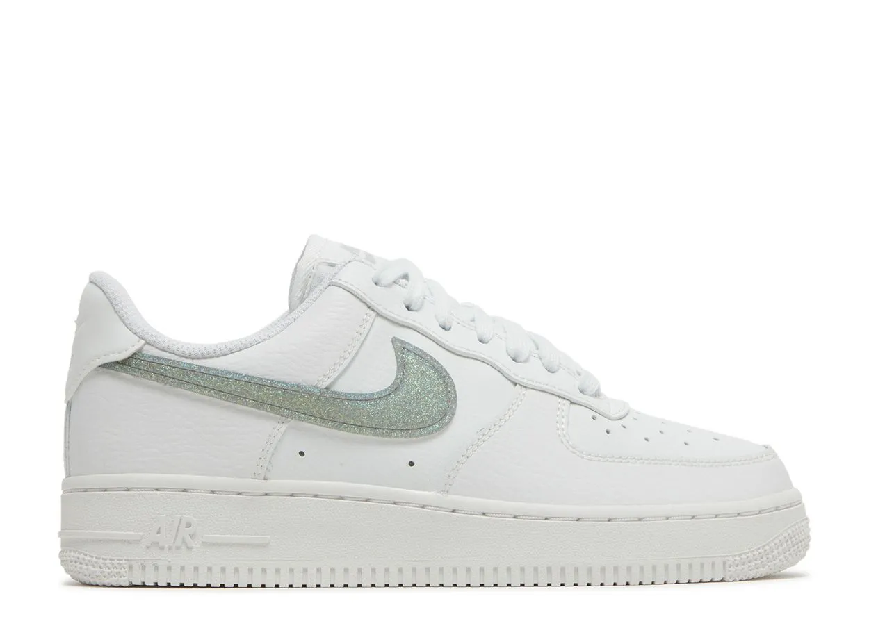 Airport Travel Nike Air Force 1 Low White Gold Glitter Swoosh