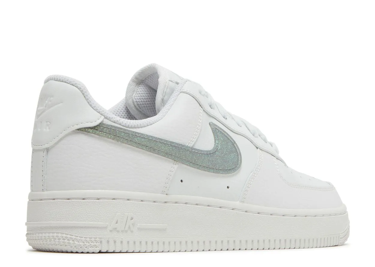 Style Fit Nike Air Force 1 Low White Gold Glitter Swoosh