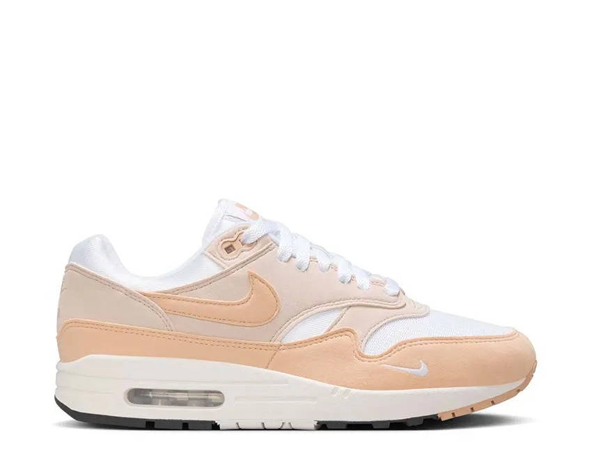 Nike Air Max 1 '87 W Mini Swoosh "White Sail" Simple Lines Slim Profile