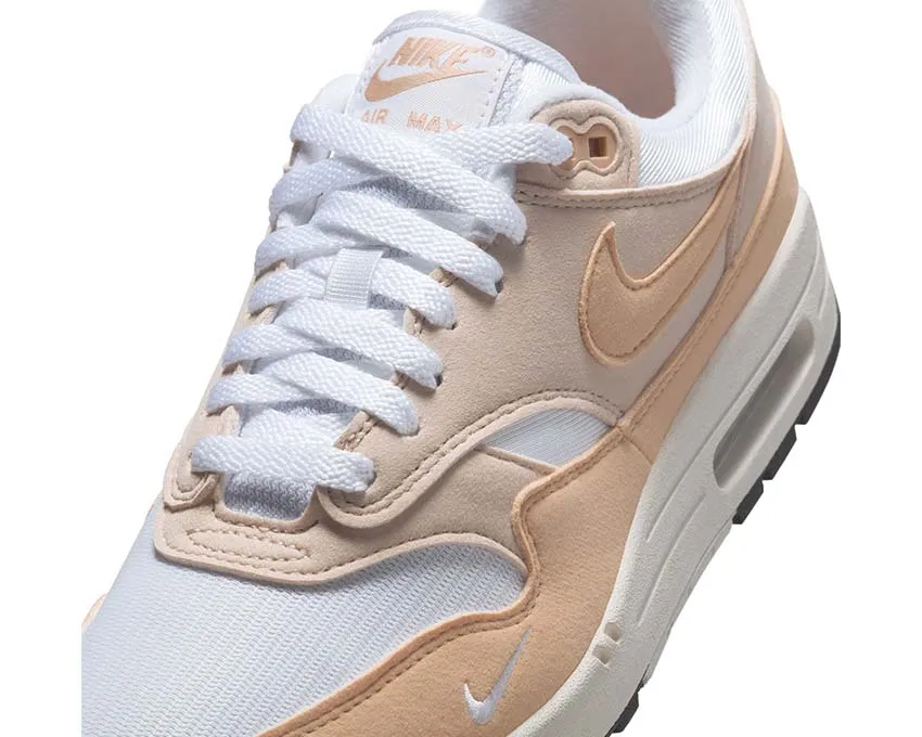 Nike Air Max 1 '87 W Mini Swoosh "White Sail" Neutral Colors Fit And Go
