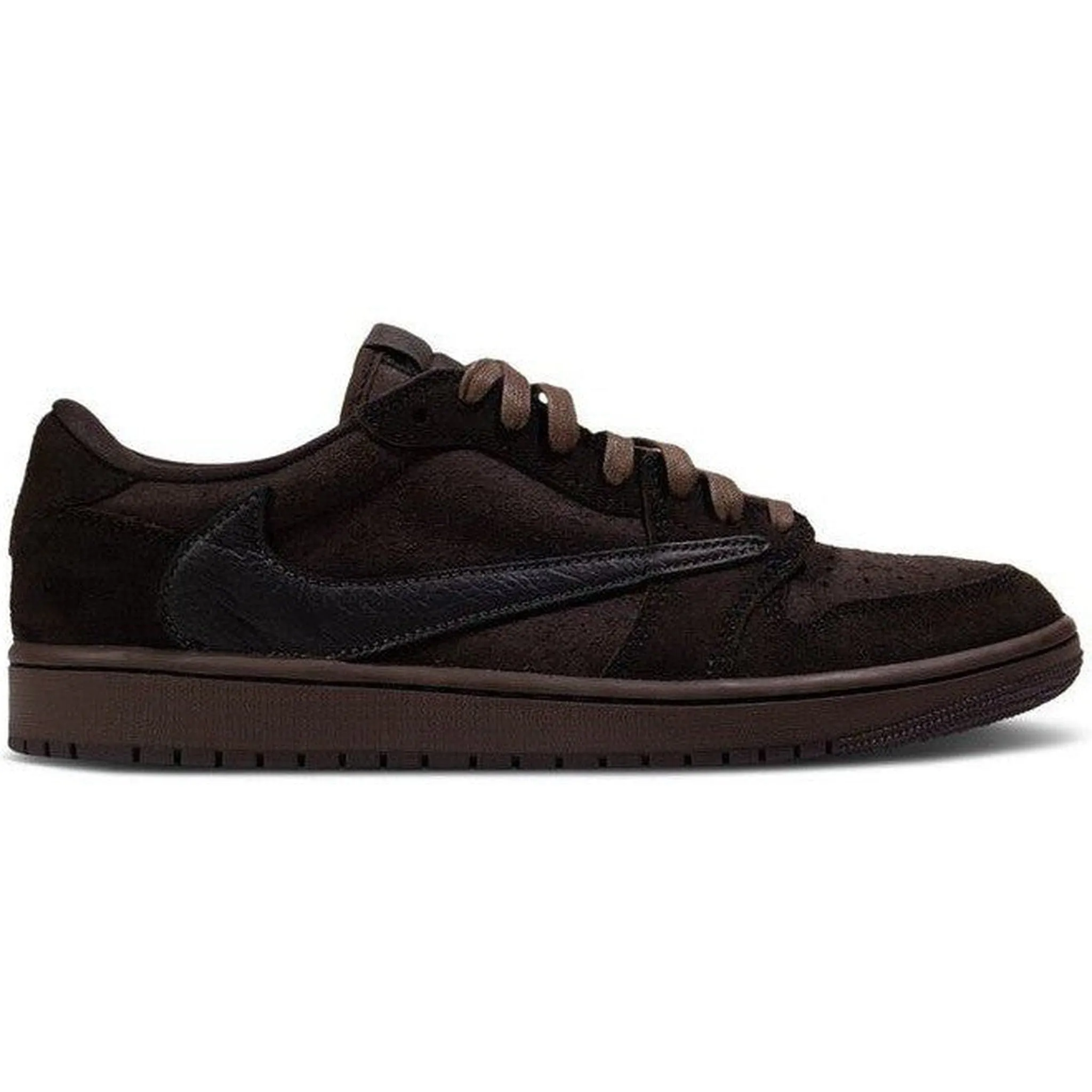 Jordan 1 Retro Low OG SP Travis Scott Velvet Brown Comfort   cushion Stretch Hike