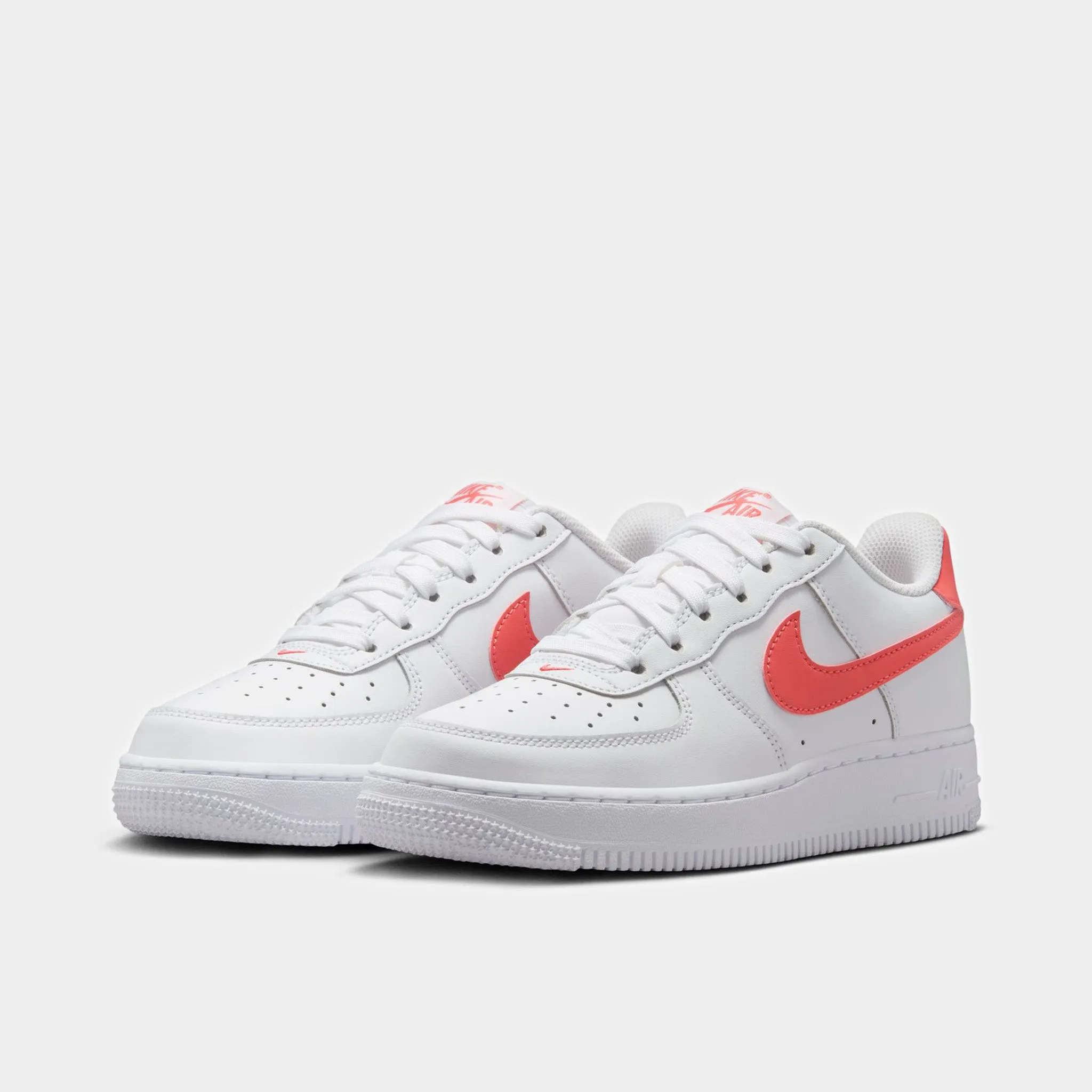 Nike Air Force 1 GS White / Magic Ember Every Foot Comfortable Feeling