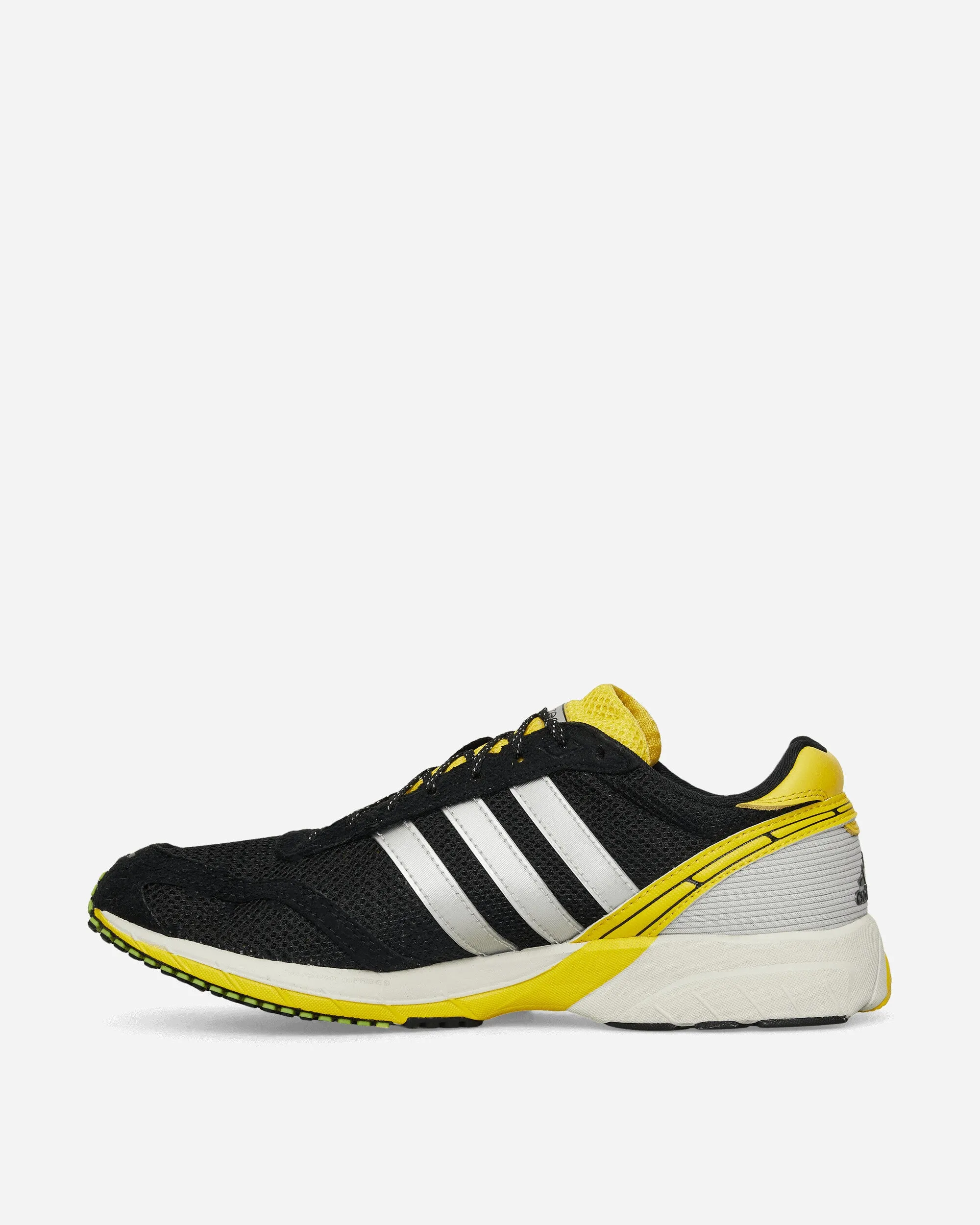 Women's Adizero Adios OG Sneakers Core Black / Silver Metallic / Yellow Secure fit