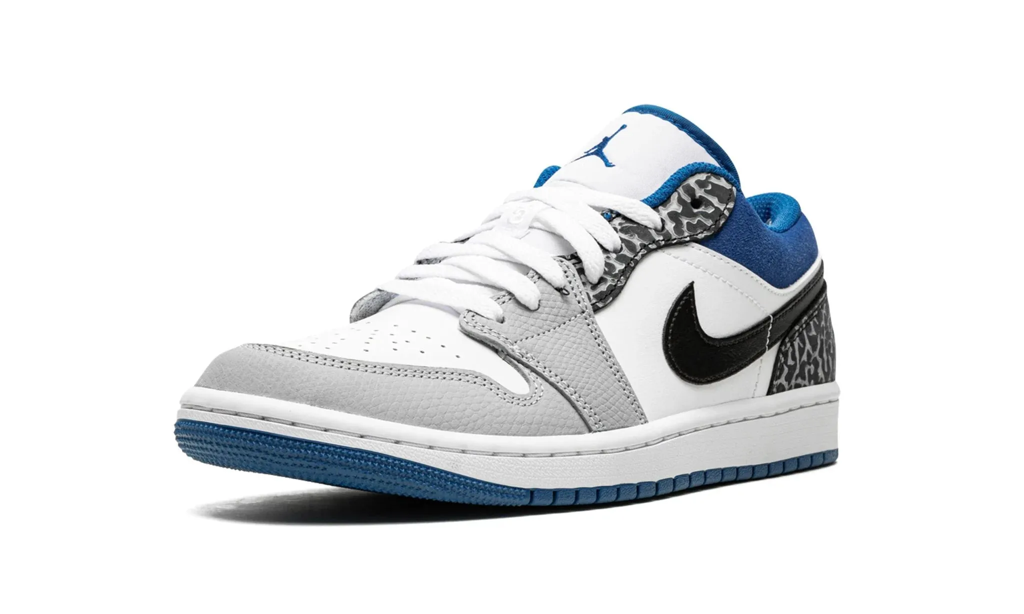 Galaxy Tone Air Jordan 1 Low Light Smoke Grey And Dark Marina Blue