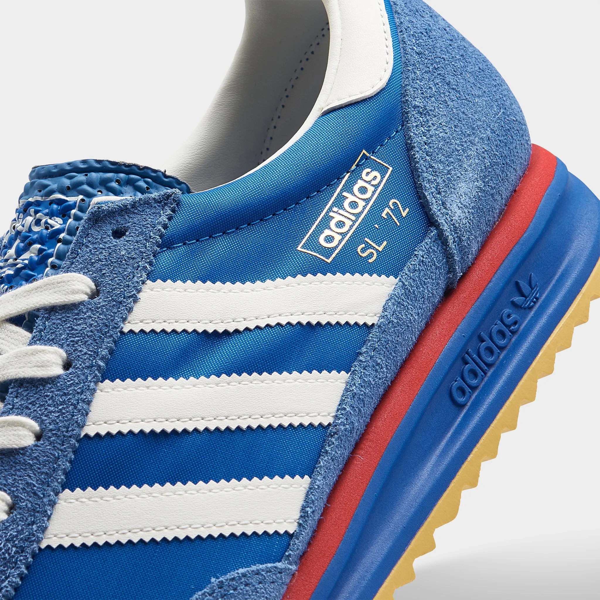 Clear Glow adidas SL 72 RS Blue / Core White - Better Scarlet