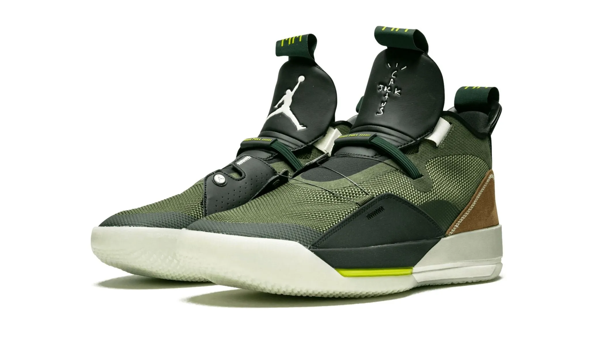Urban Gear Sturdy sole Travis Scott X Air Jordan 33 Nrg Army Olive