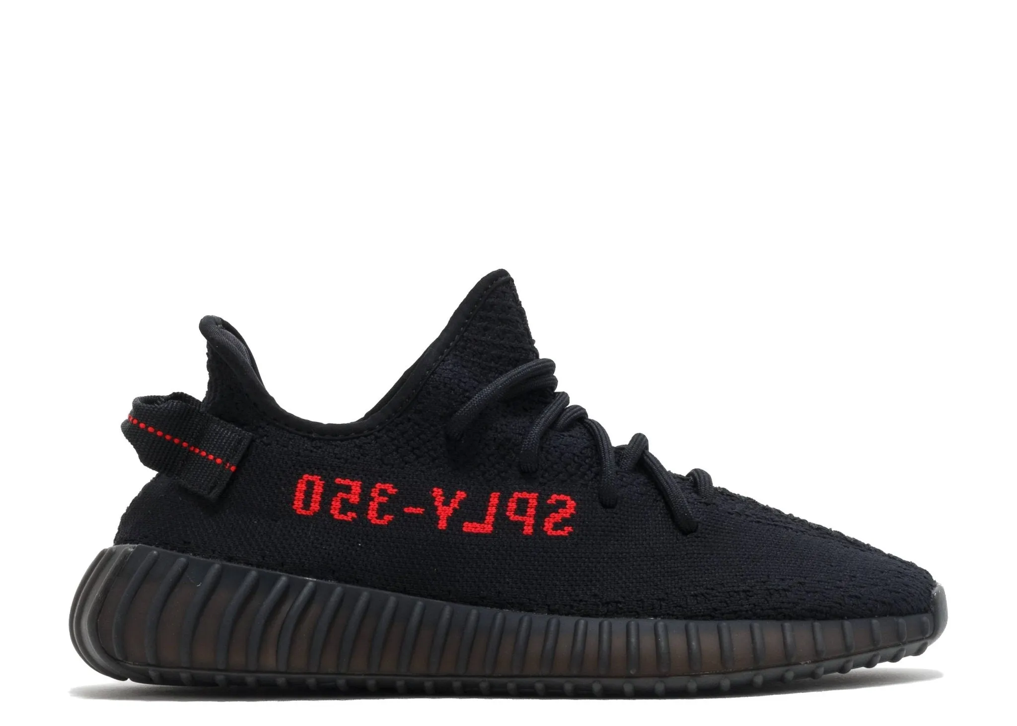 Adidas Yeezy Boost 350 V2 Black Red Tunnel Trek Derby Style