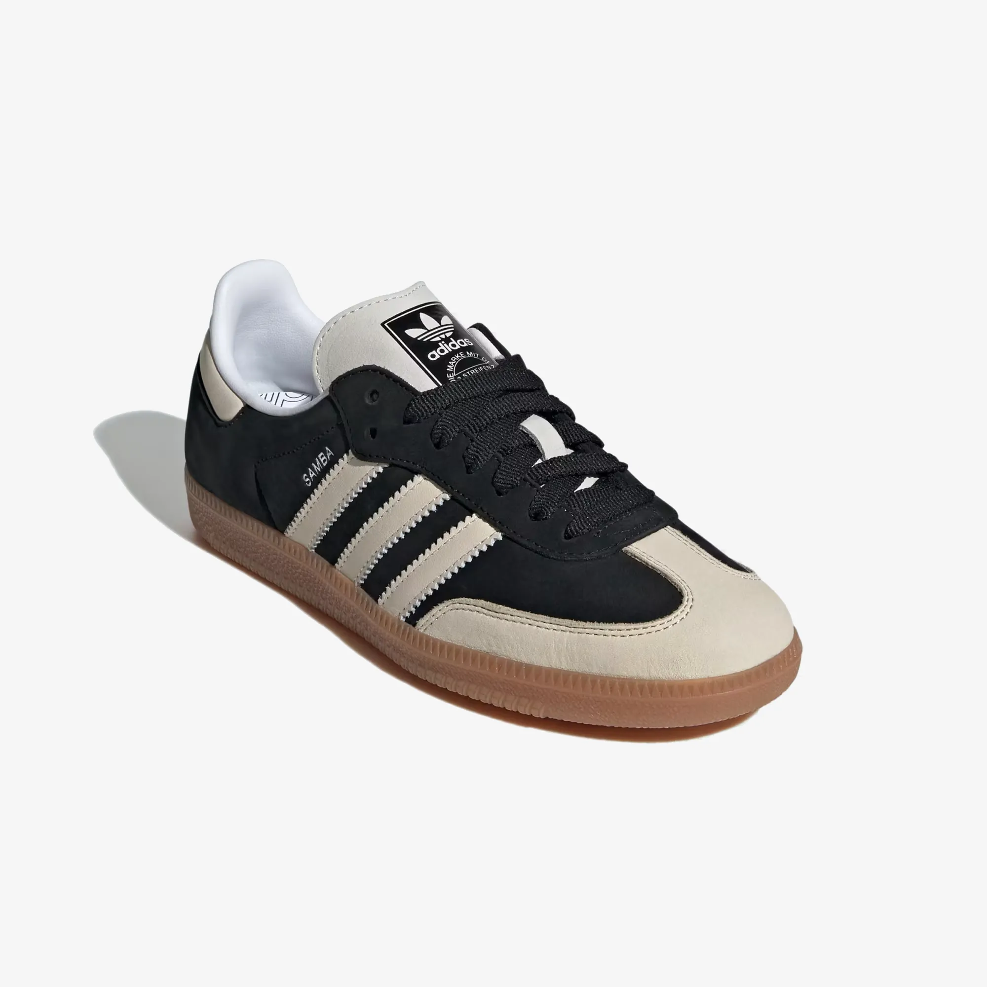 Adidas Originals | SAMBA OG  { CORE BLACK/WONDER WHITE/SILVER METALLIC Flexible Grip