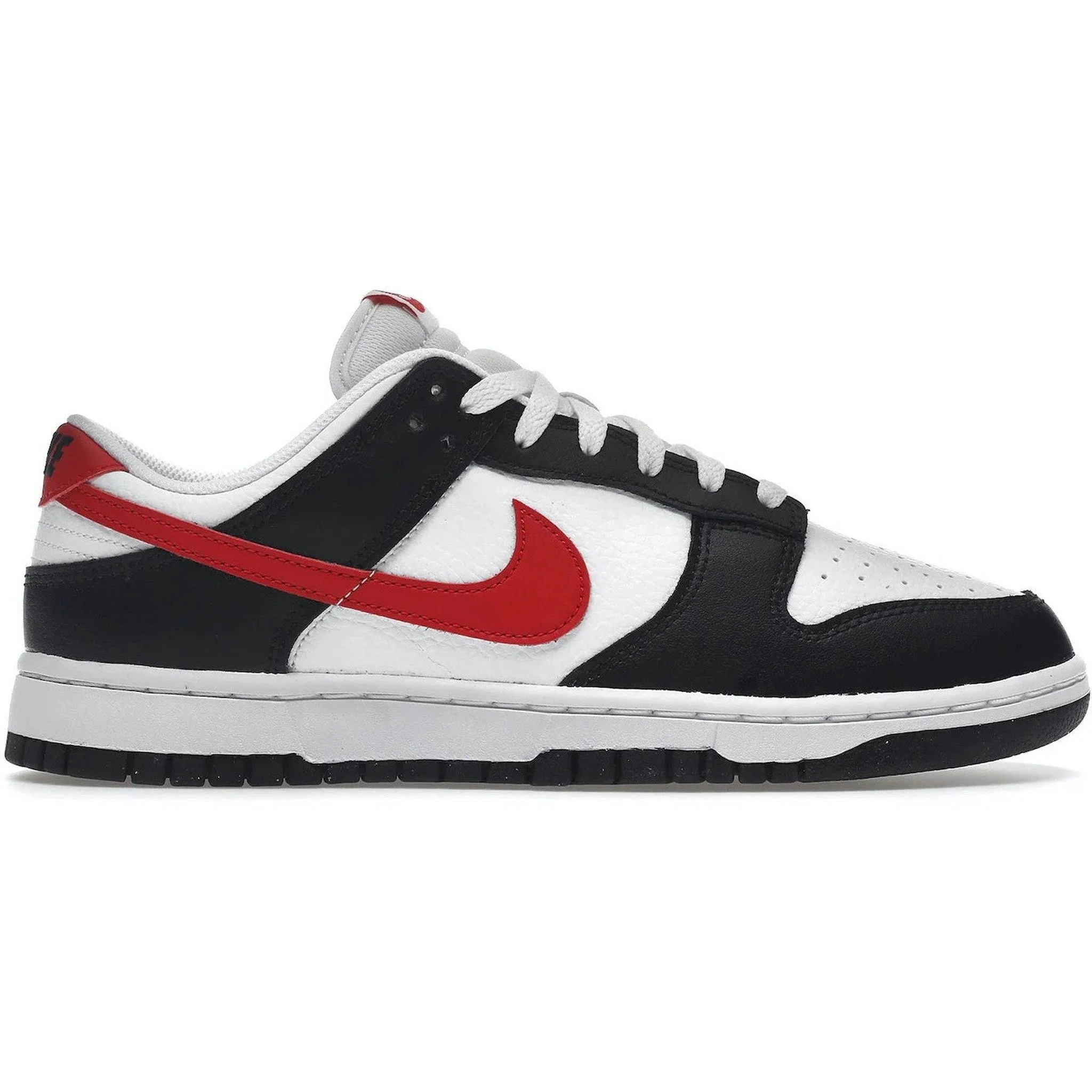 Nike Dunk Low Retro Red Swoosh Panda Faux Leather Anti Slip Feature