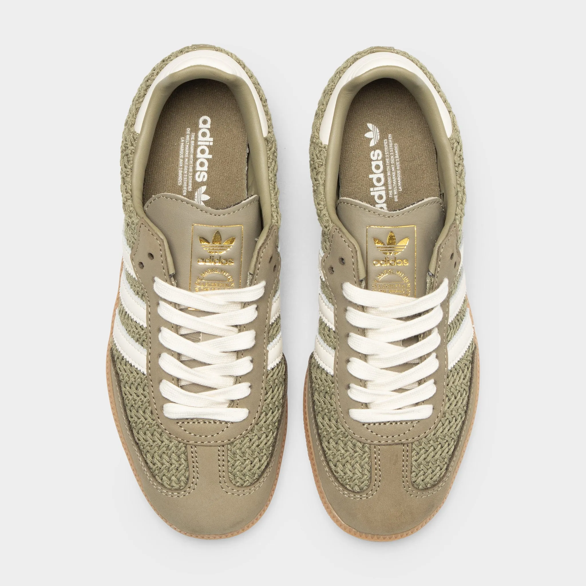 adidas Women's Samba OG Orbit Green / Cream White - Gum Narrow Fit