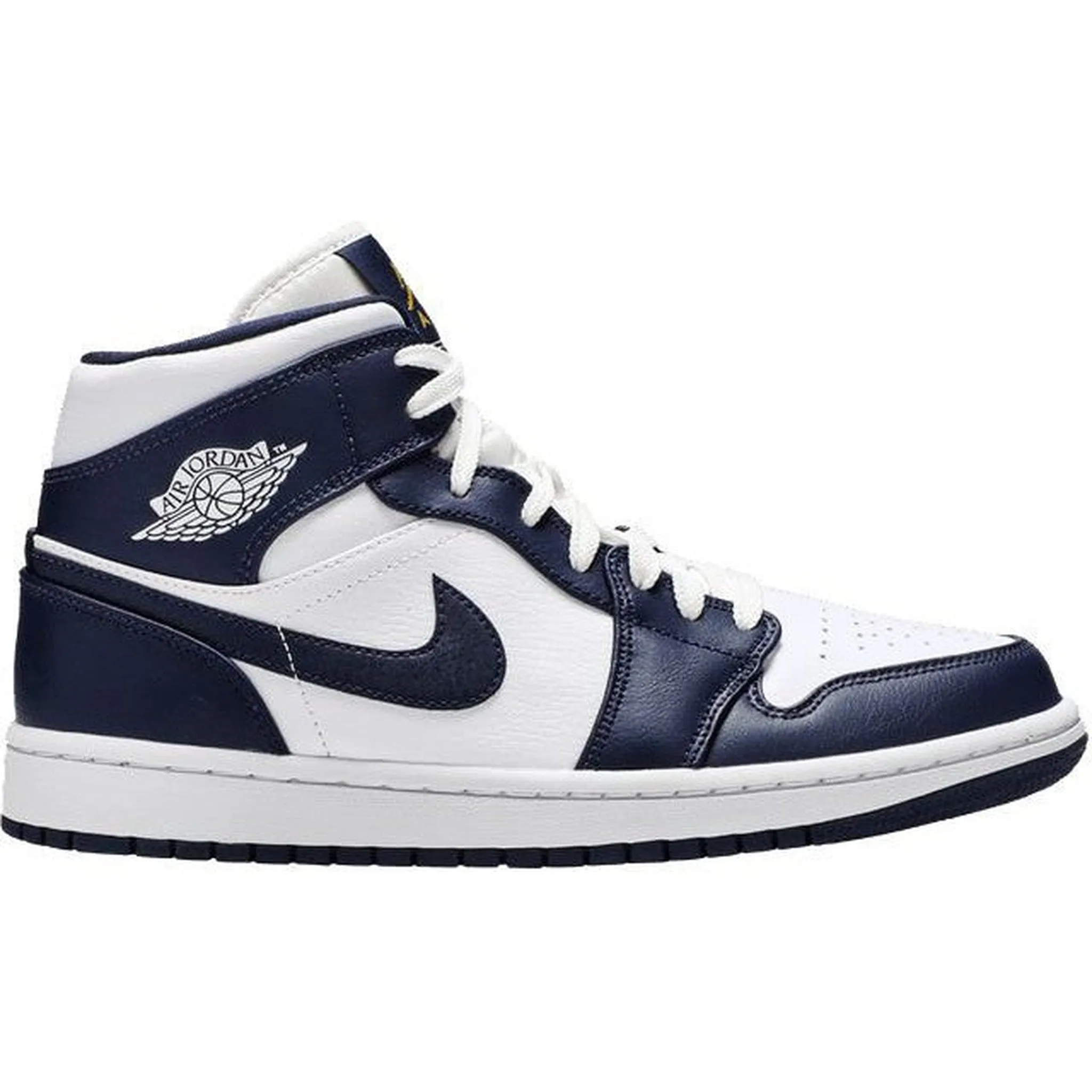 Jordan 1 Mid White Metallic Gold Obsidian Free Walk