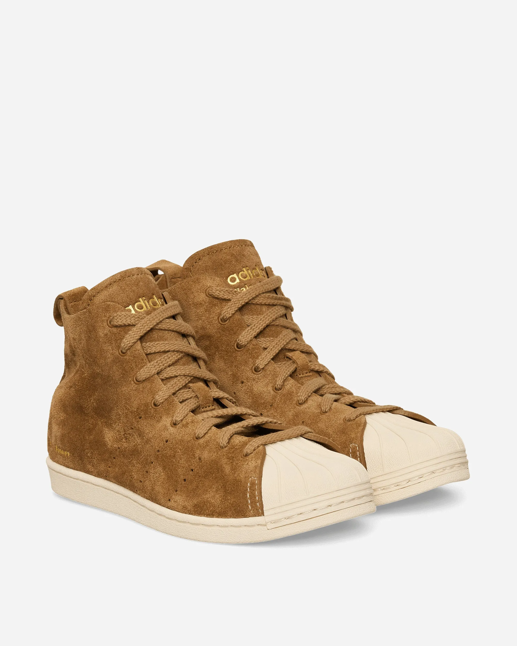 Italian Glam Wales Bonner Superstar High Sneakers Brown / Wonder White