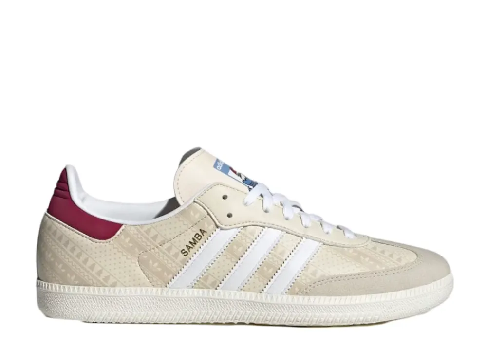 Adidas Samba Wonder White Legacy Burgundy Bronze Warm